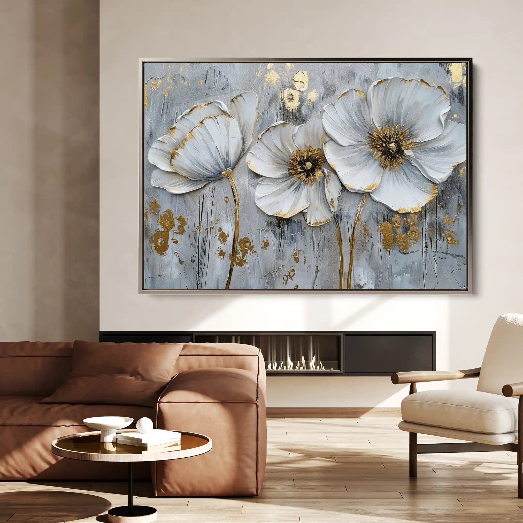 Floral Canvas Wall Art WAD309-F 90 x 60 cm / Stretched on hidden frame