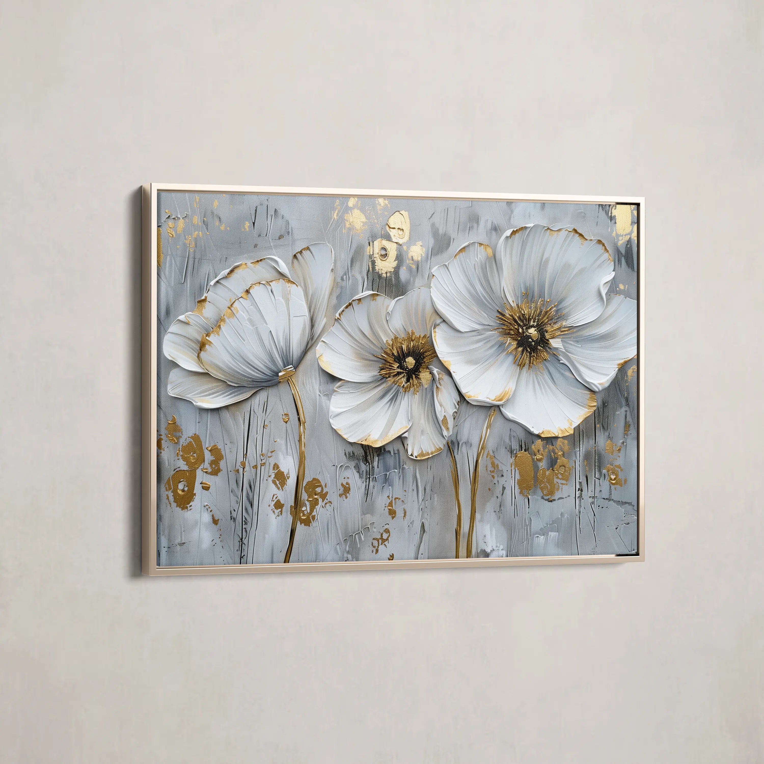 Floral Canvas Wall Art WAD309-F 90 x 60 cm / Stretched on hidden frame