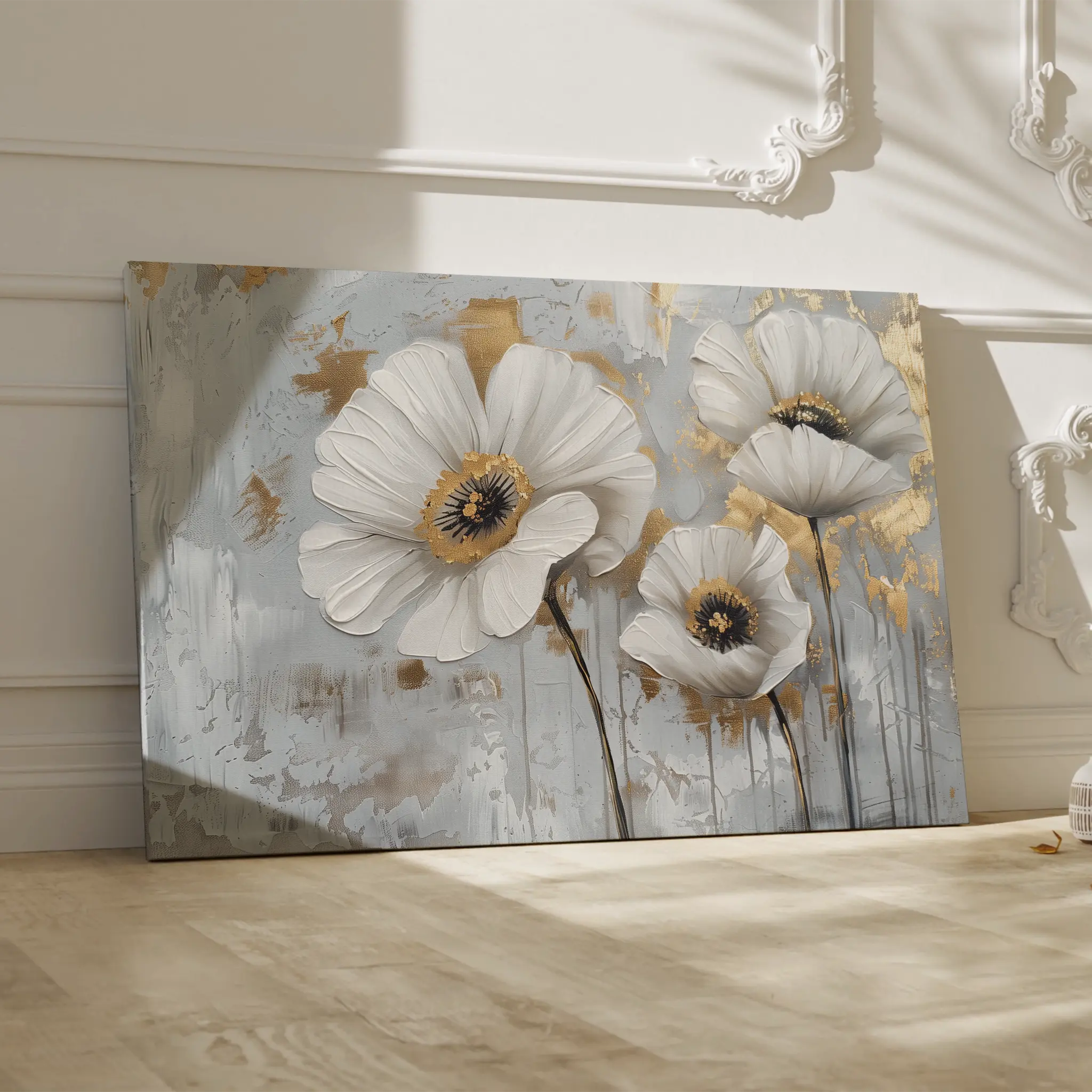 Floral Canvas Wall Art WAD310-F 90 x 60 cm / Stretched on hidden frame