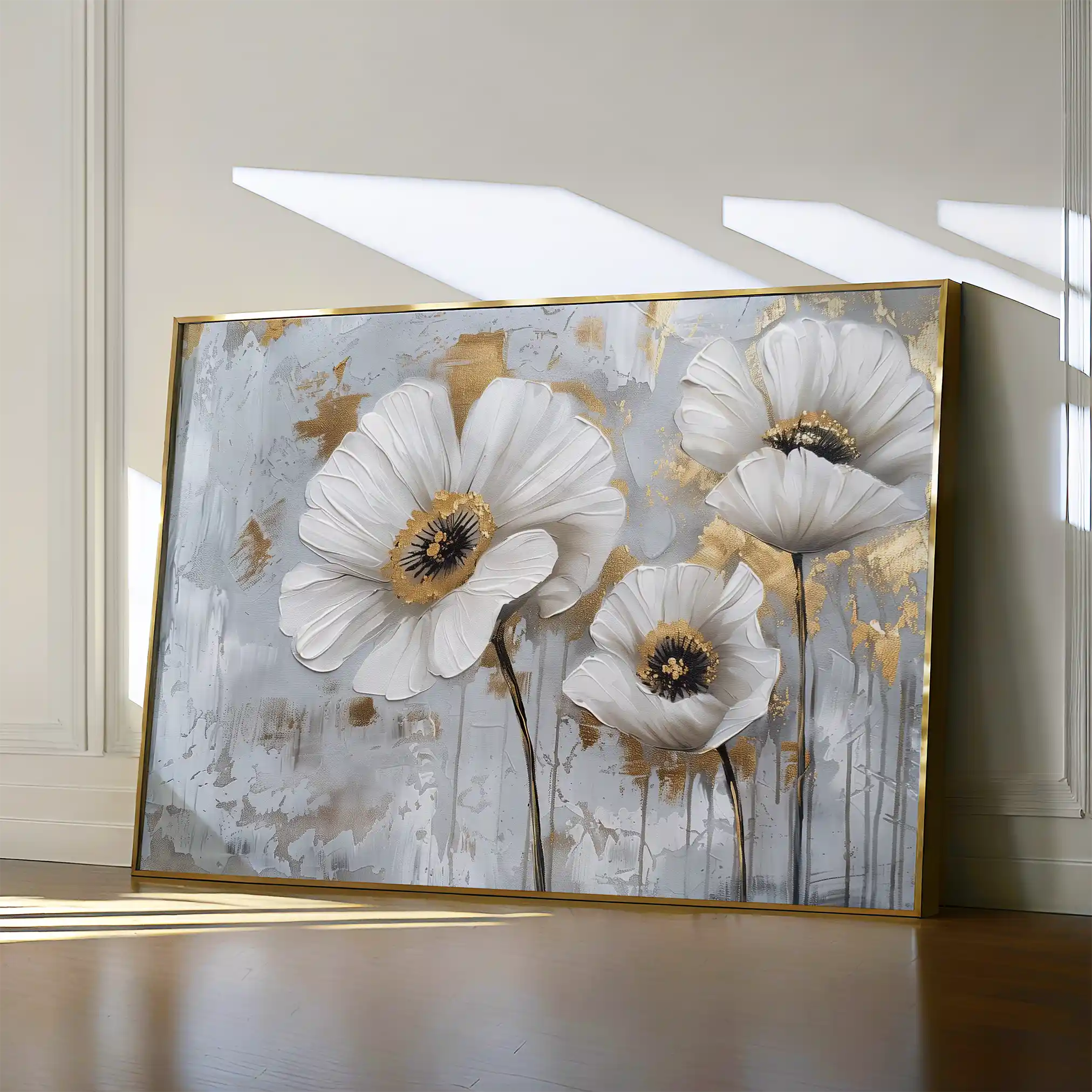 Floral Canvas Wall Art WAD310-F 90 x 60 cm / Stretched on hidden frame
