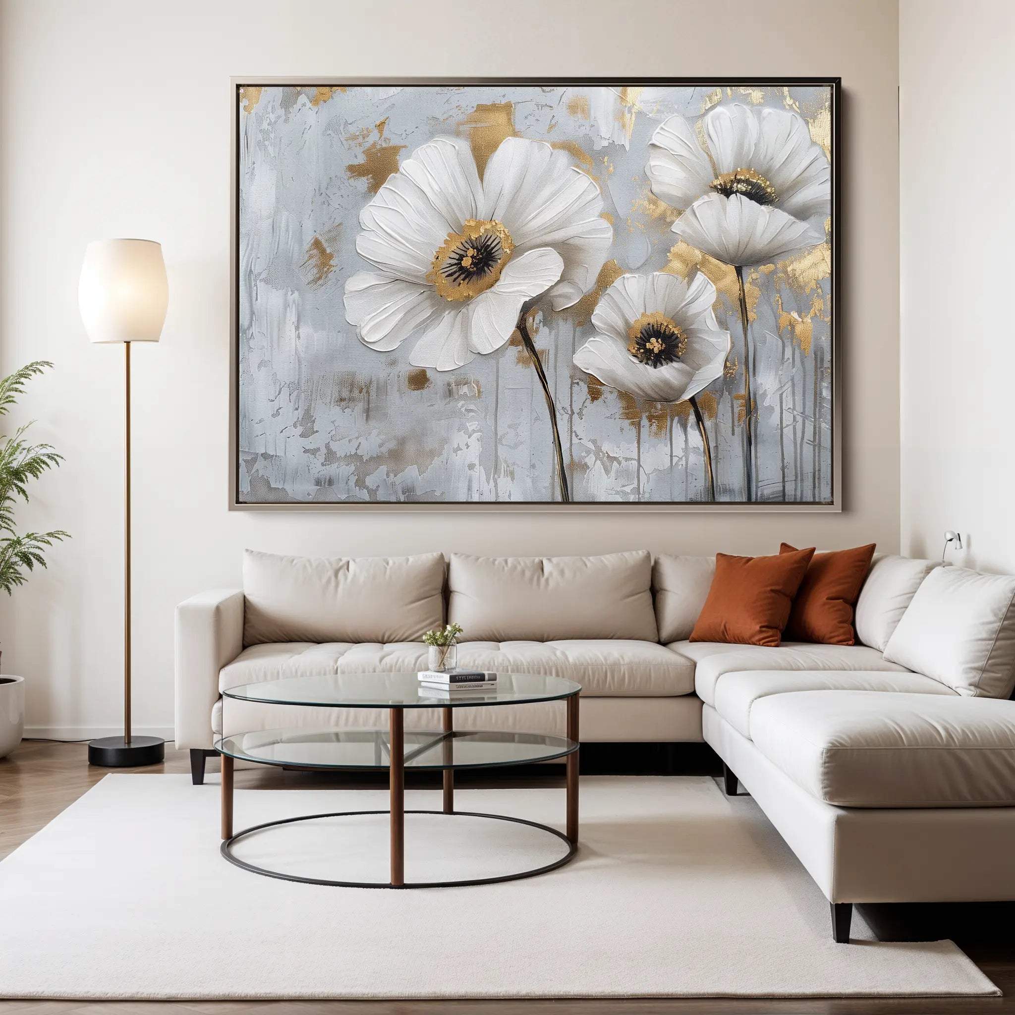 Floral Canvas Wall Art WAD310-F 90 x 60 cm / Stretched on hidden frame