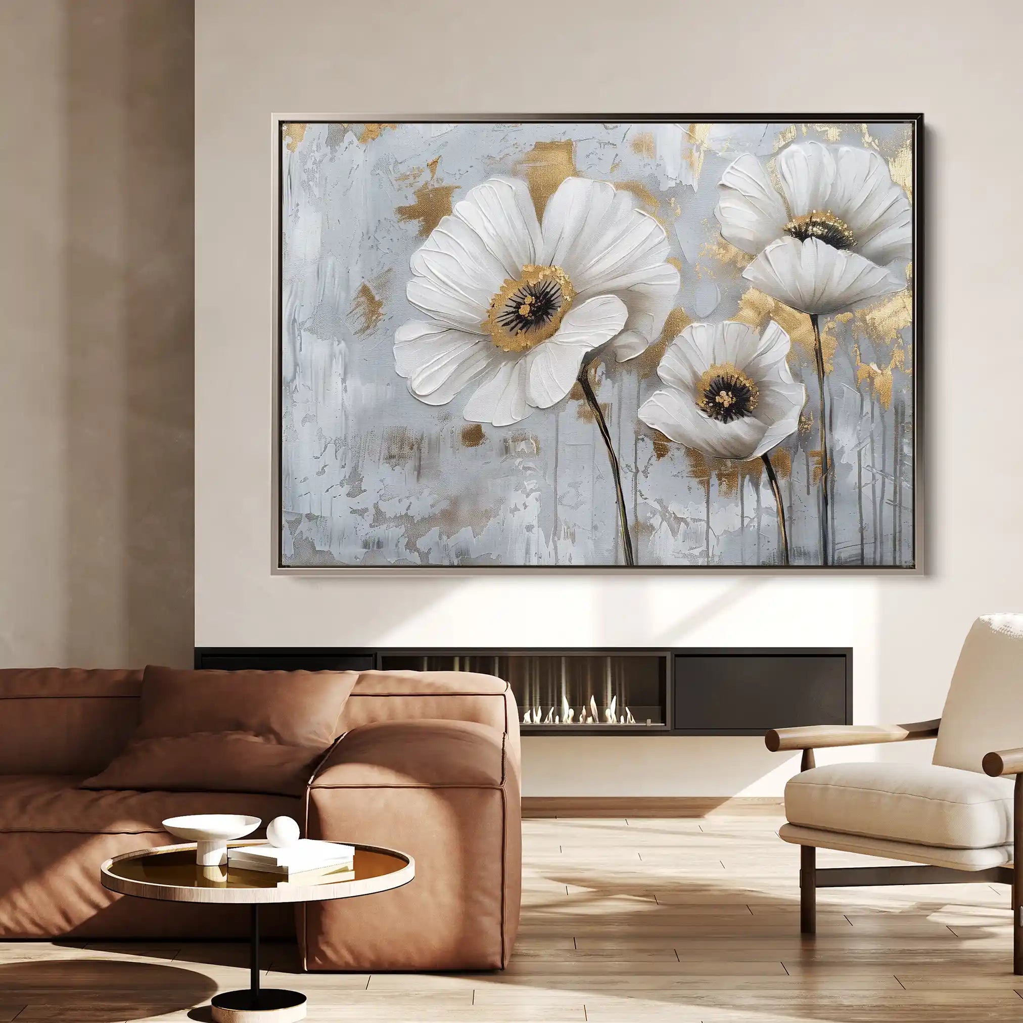 Floral Canvas Wall Art WAD310-F 90 x 60 cm / Stretched on hidden frame