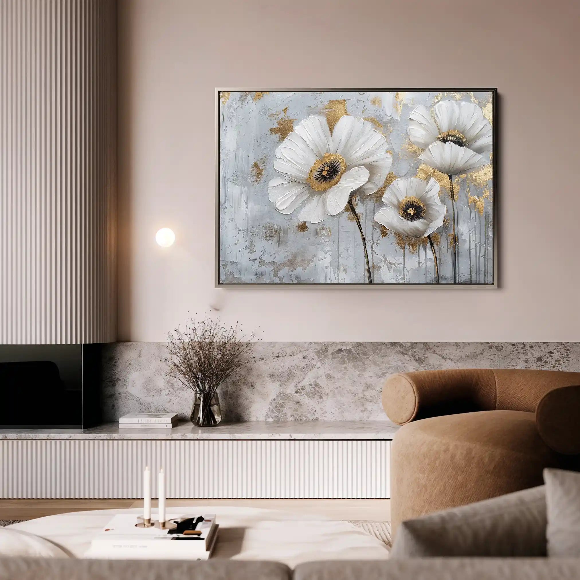 Floral Canvas Wall Art WAD310-F 90 x 60 cm / Stretched on hidden frame