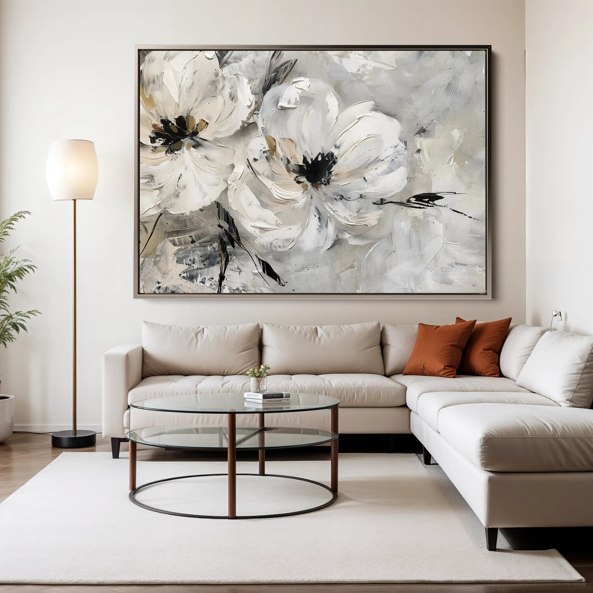 Floral Canvas Wall Art WAD311-F 90 x 60 cm / Stretched on hidden frame