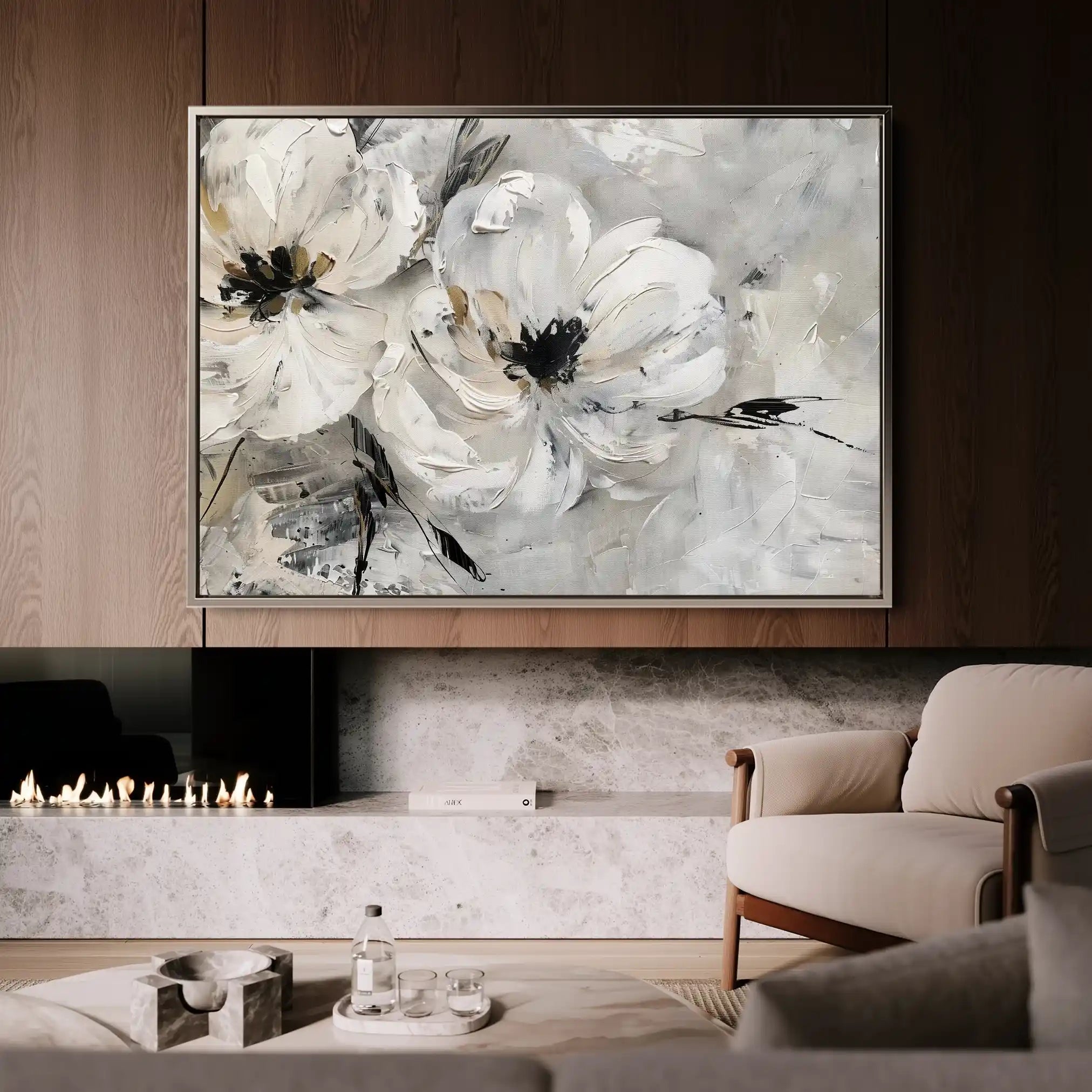 Floral Canvas Wall Art WAD311-F 90 x 60 cm / Stretched on hidden frame