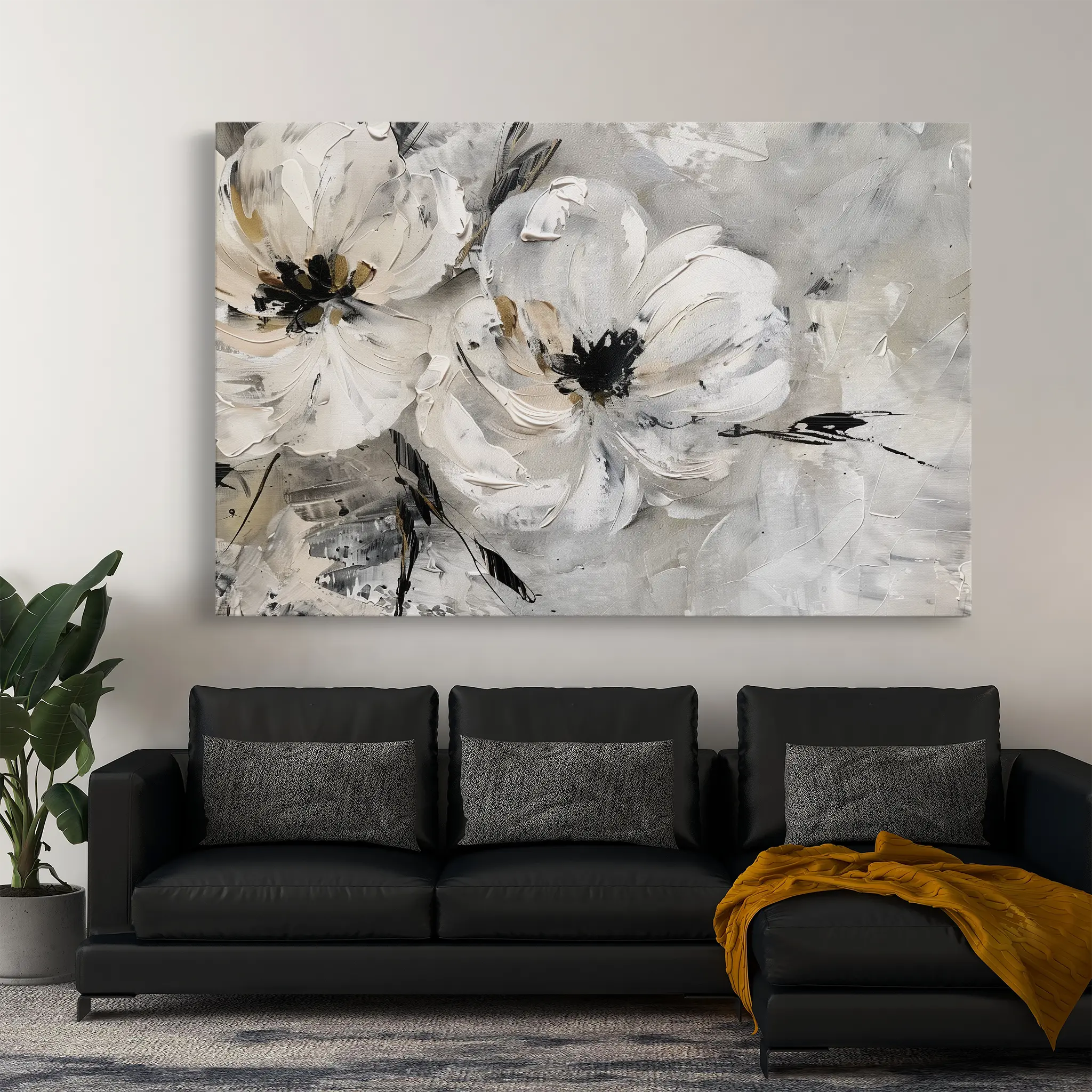 Floral Canvas Wall Art WAD311-F 90 x 60 cm / Stretched on hidden frame