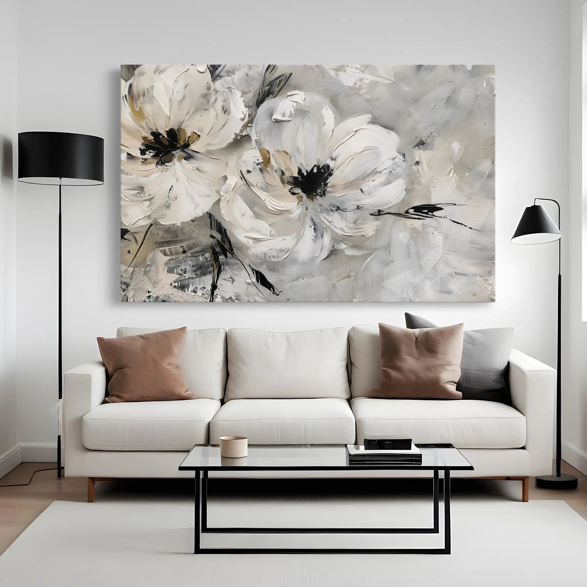 Floral Canvas Wall Art WAD311-F 90 x 60 cm / Stretched on hidden frame