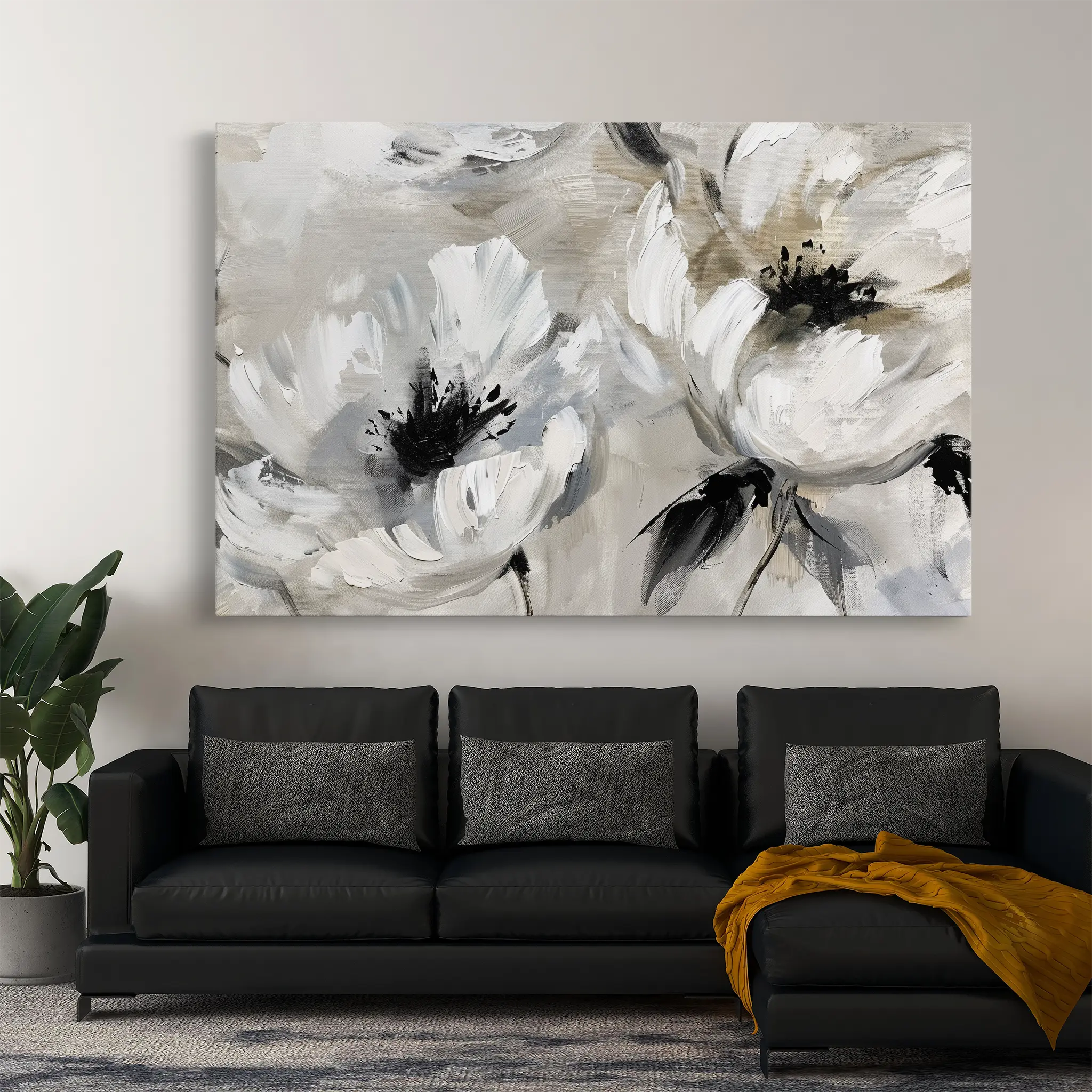 Floral Canvas Wall Art WAD312-F 90 x 60 cm / Stretched on hidden frame