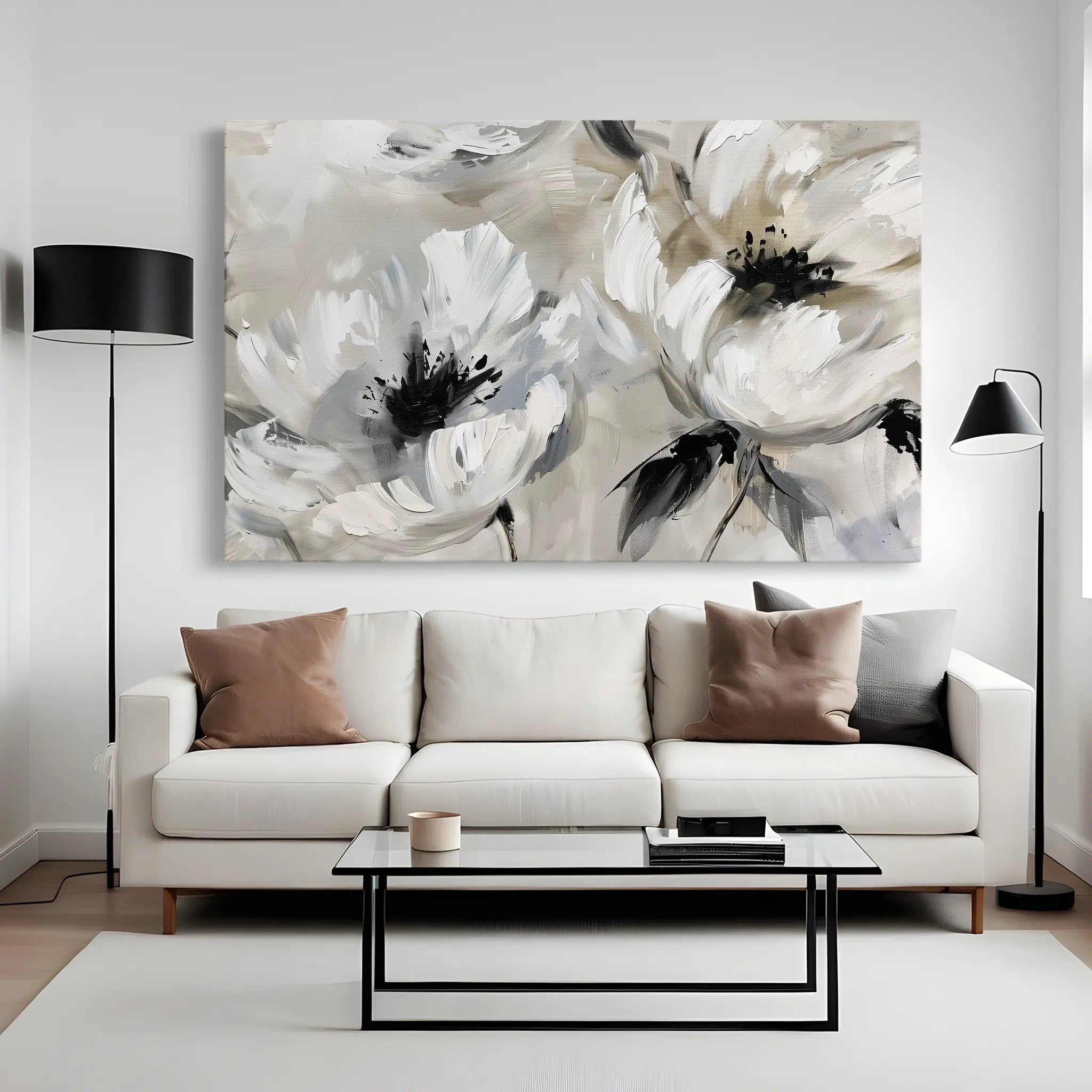 Floral Canvas Wall Art WAD312-F 90 x 60 cm / Stretched on hidden frame