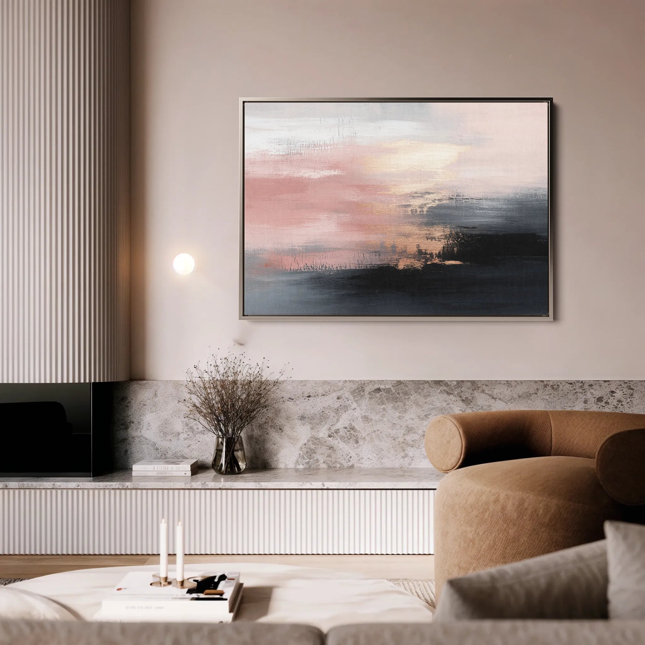 Abstract Canvas Wall Art WAD313-A 90 x 60 cm / Stretched on hidden frame