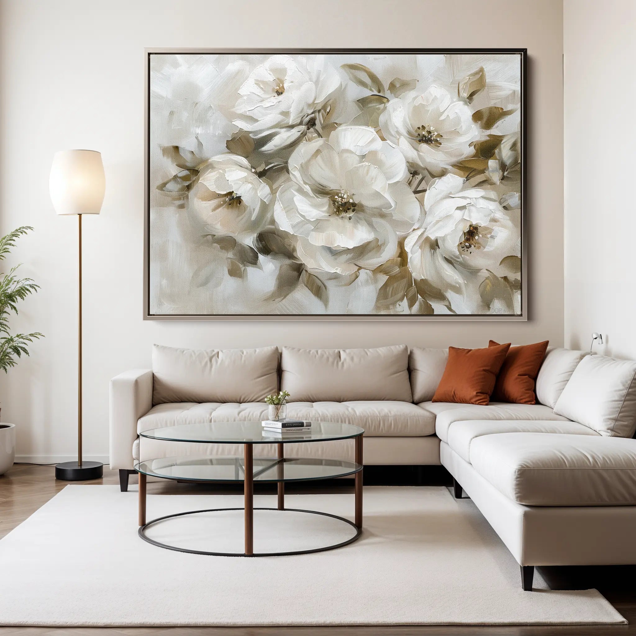 Floral Canvas Wall Art WAD313-F 90 x 60 cm / Stretched on hidden frame