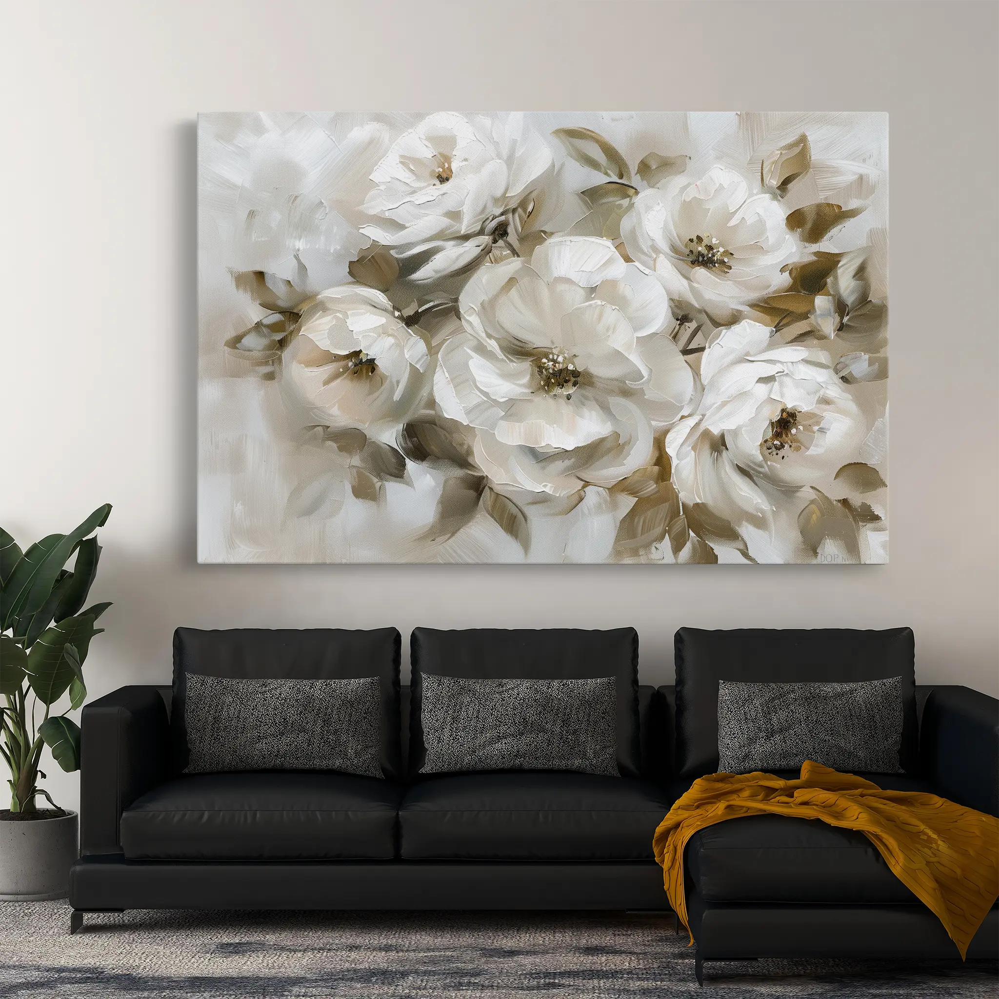 Floral Canvas Wall Art WAD313-F 90 x 60 cm / Stretched on hidden frame