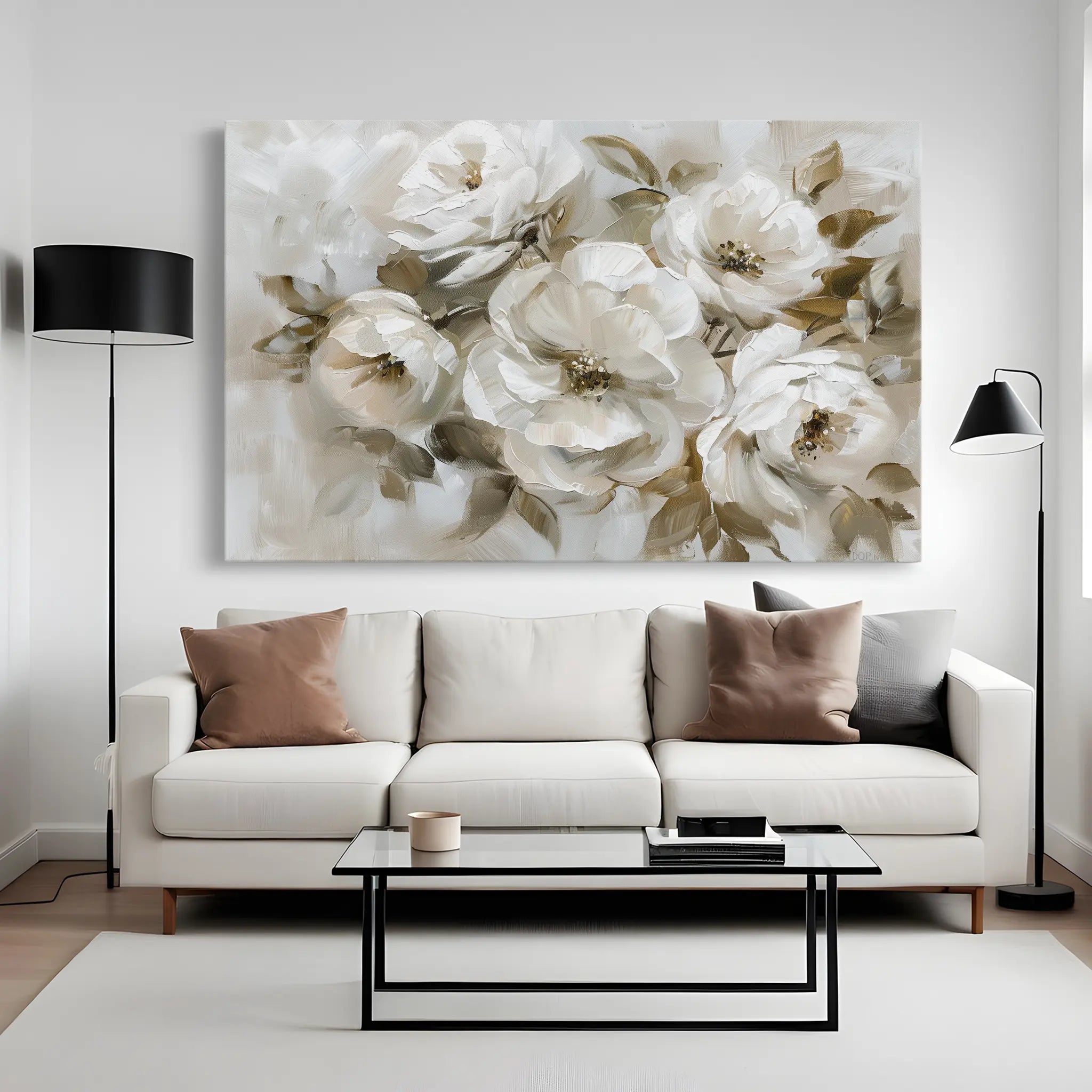 Floral Canvas Wall Art WAD313-F 90 x 60 cm / Stretched on hidden frame