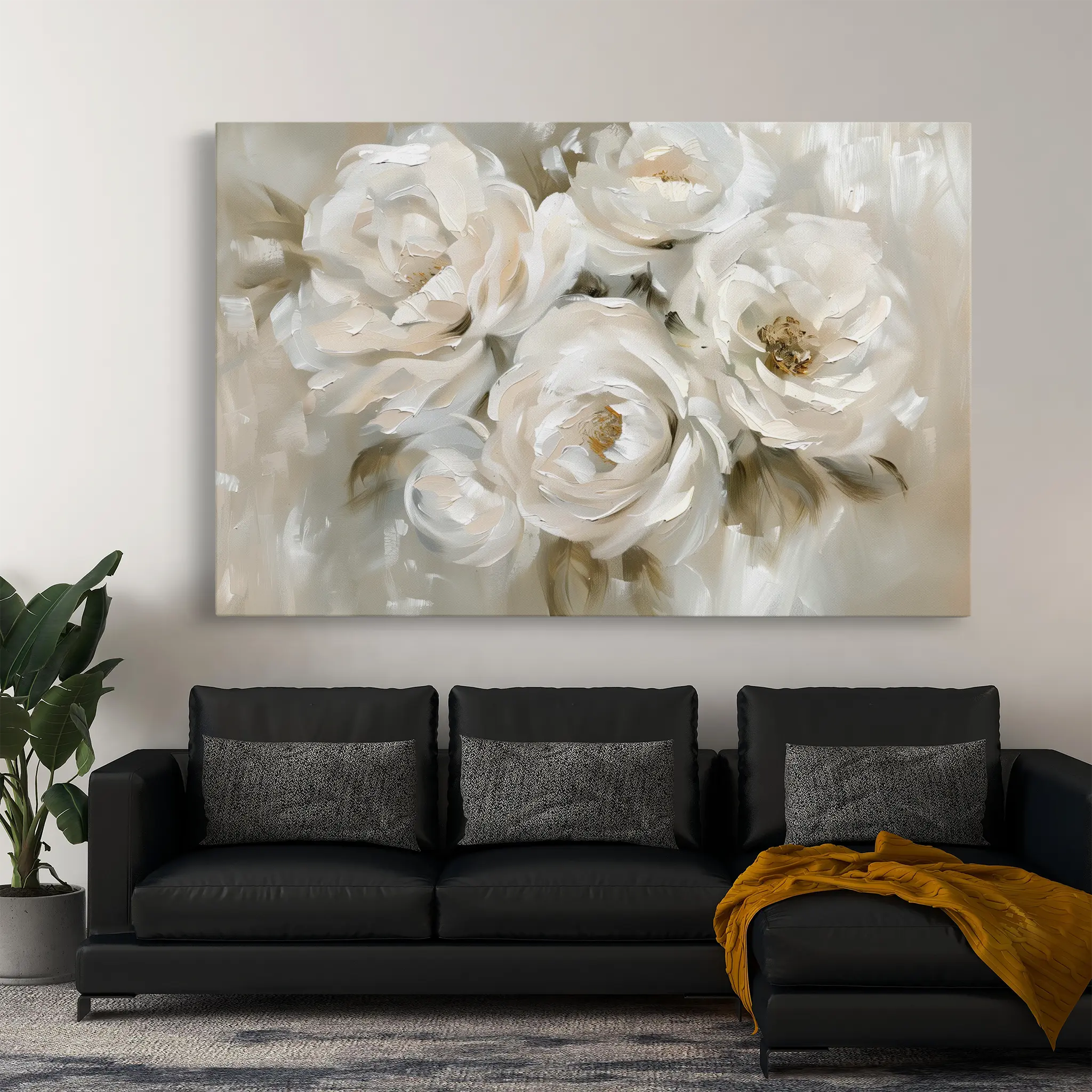 Floral Canvas Wall Art WAD314-F 90 x 60 cm / Stretched on hidden frame