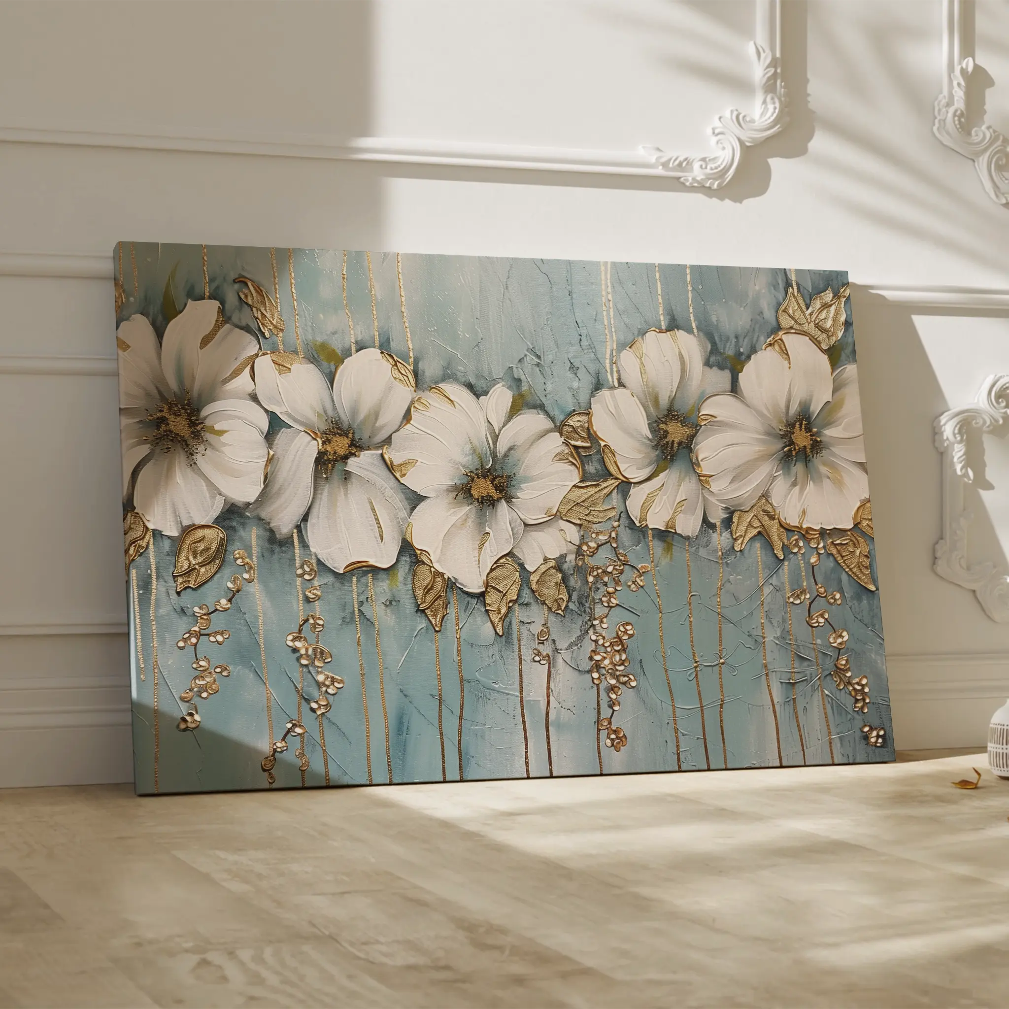 Floral Canvas Wall Art WAD315-F 90 x 60 cm / Stretched on hidden frame