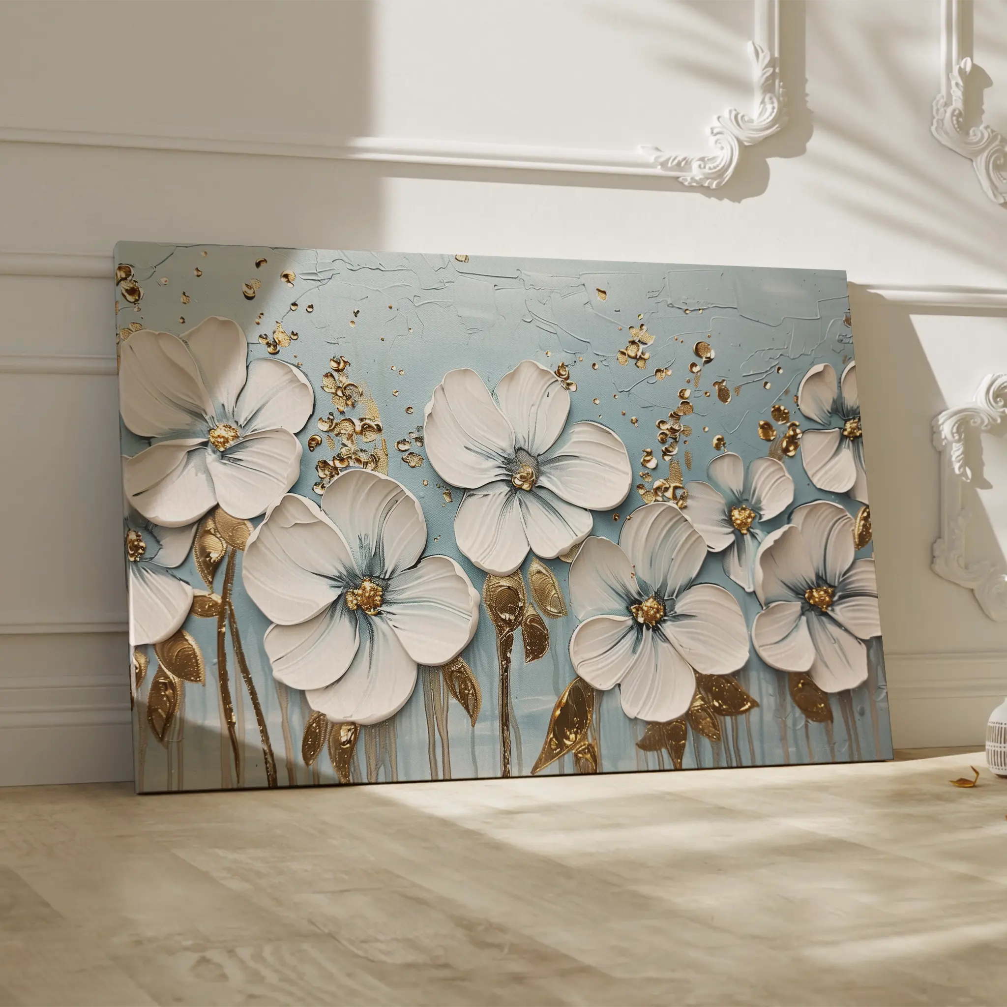 Floral Canvas Wall Art WAD316-F 90 x 60 cm / Stretched on hidden frame