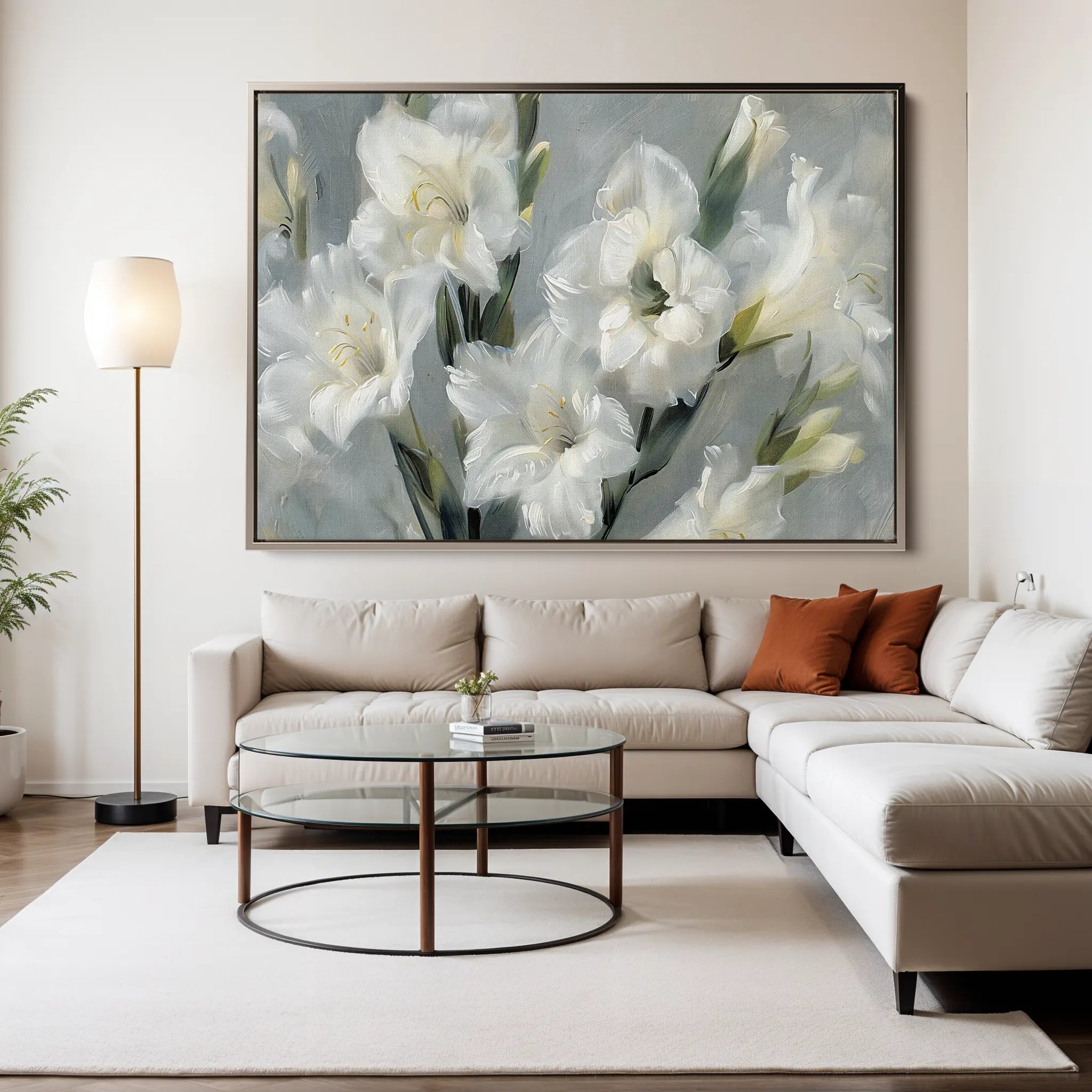 Floral Canvas Wall Art WAD317-F 90 x 60 cm / Stretched on hidden frame