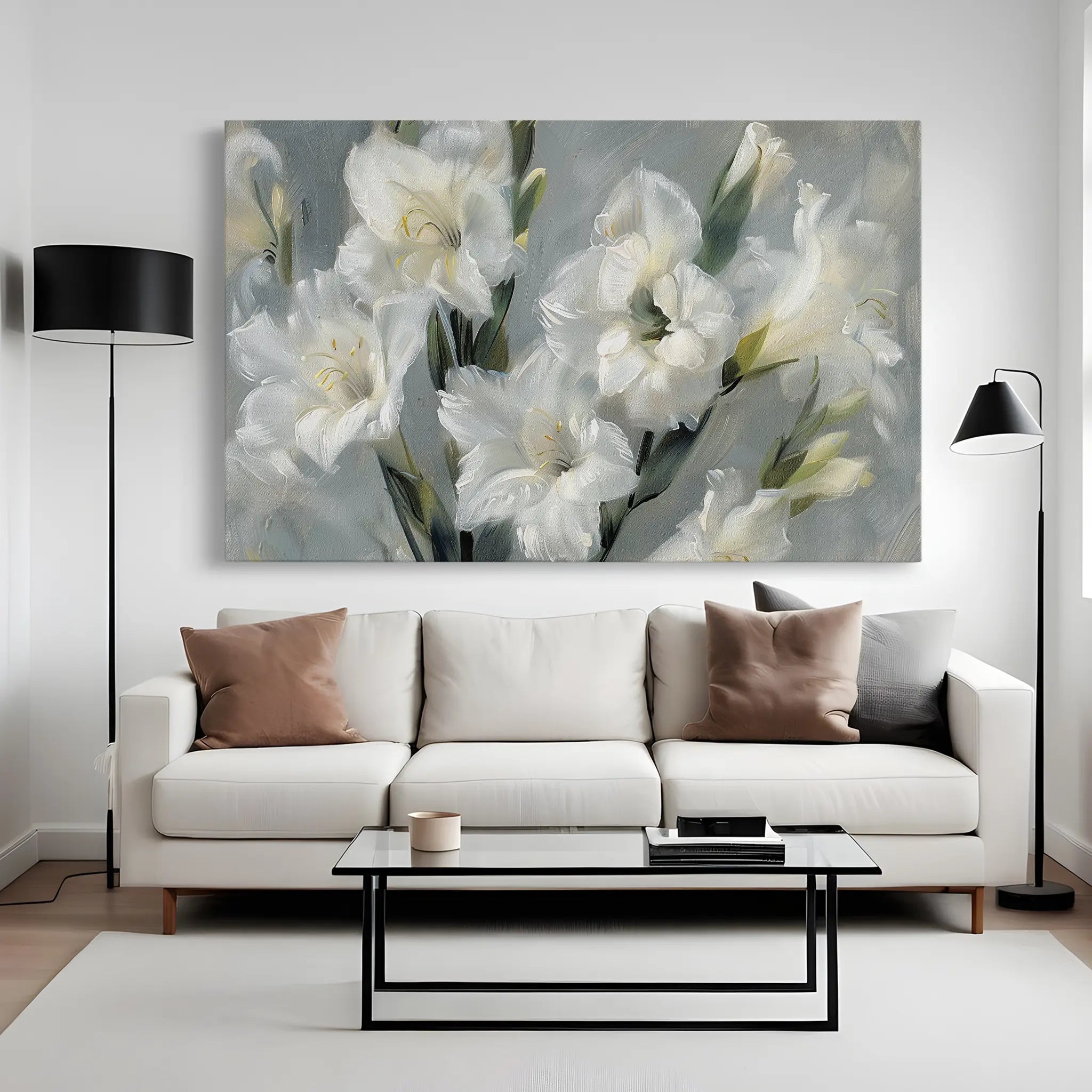 Floral Canvas Wall Art WAD317-F 90 x 60 cm / Stretched on hidden frame