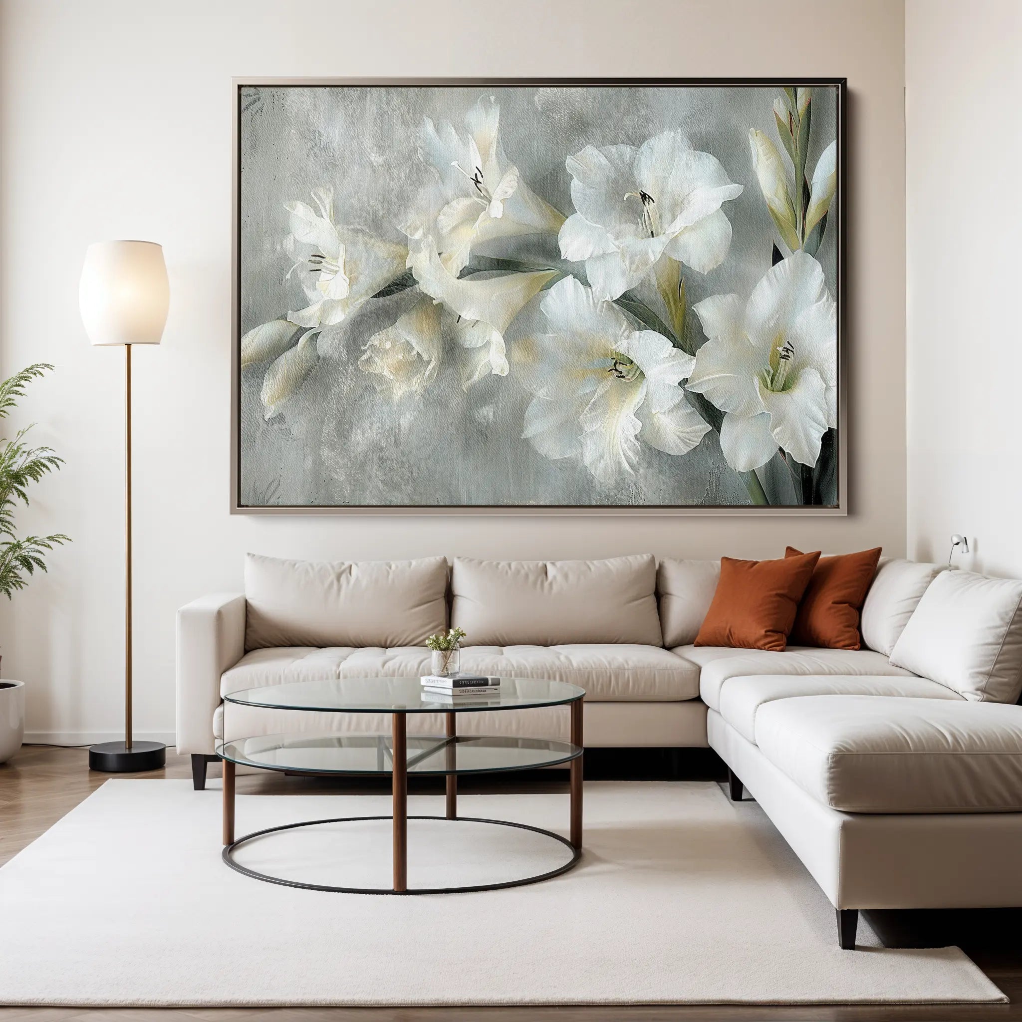 Floral Canvas Wall Art WAD318-F 90 x 60 cm / Stretched on hidden frame