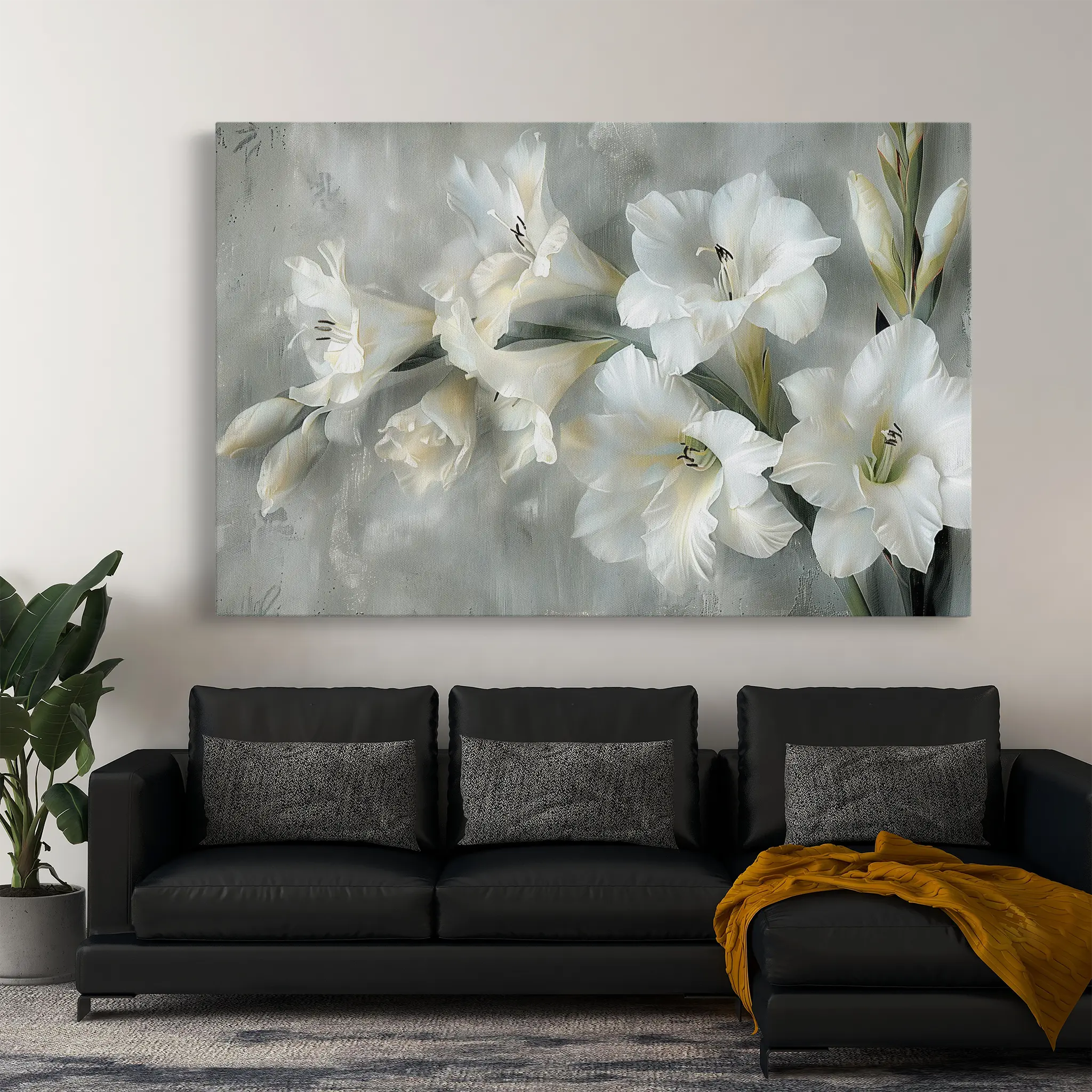 Floral Canvas Wall Art WAD318-F 90 x 60 cm / Stretched on hidden frame