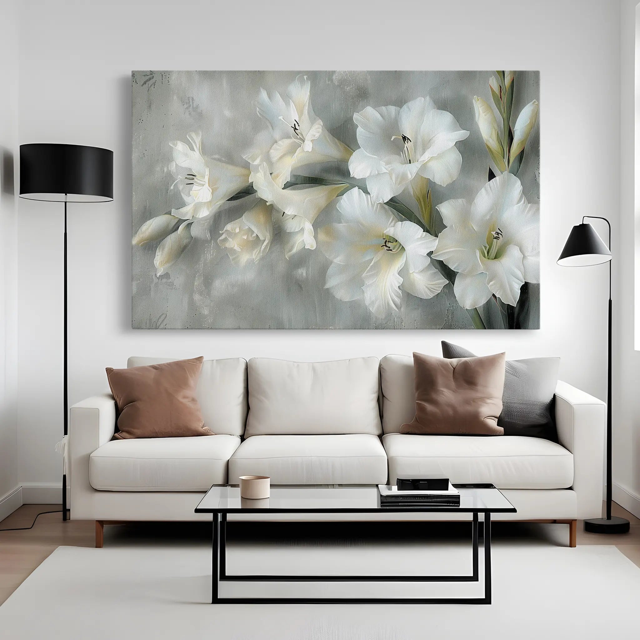 Floral Canvas Wall Art WAD318-F 90 x 60 cm / Stretched on hidden frame