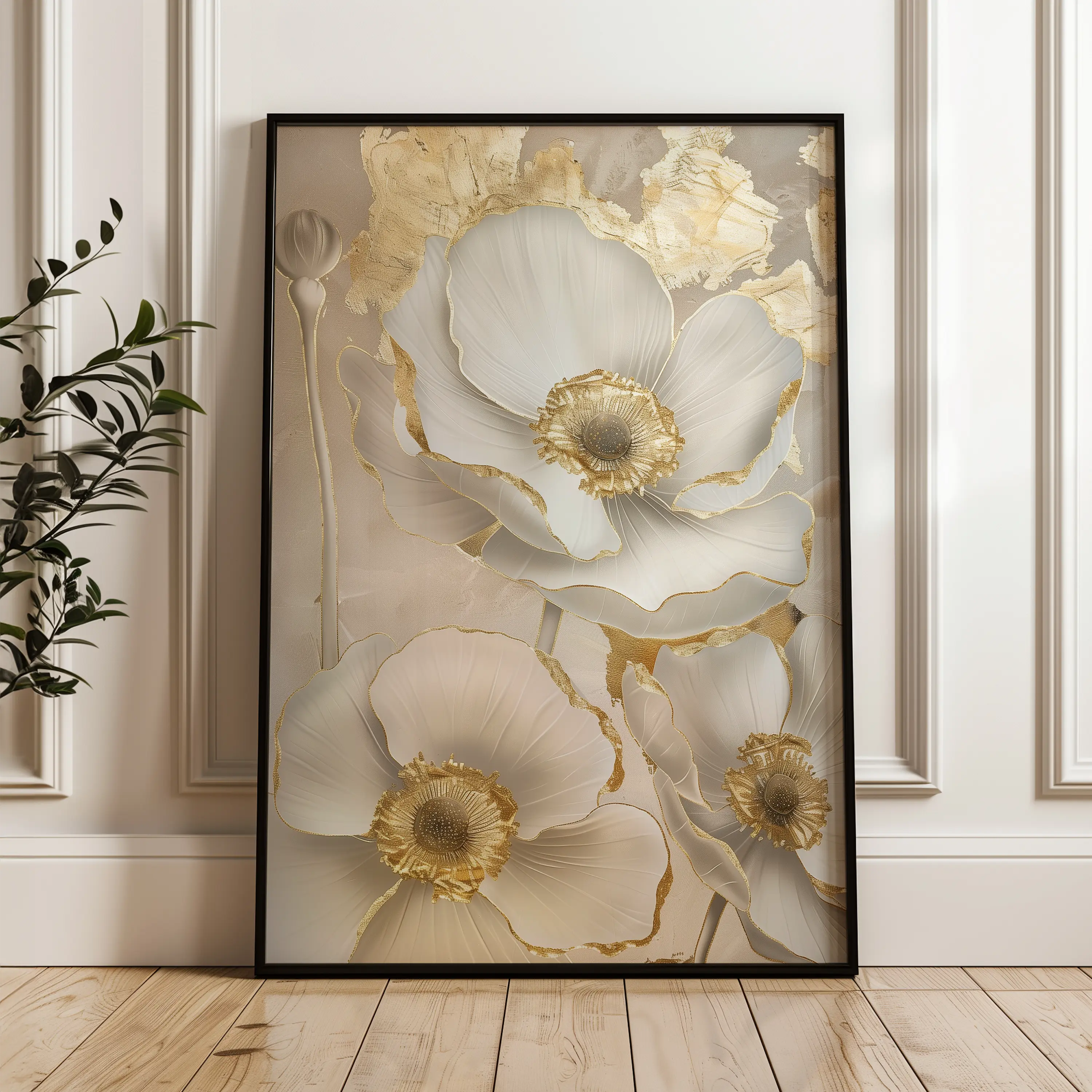 Floral Canvas Wall Art WAD319-F 90 x 60 cm / Stretched on hidden frame