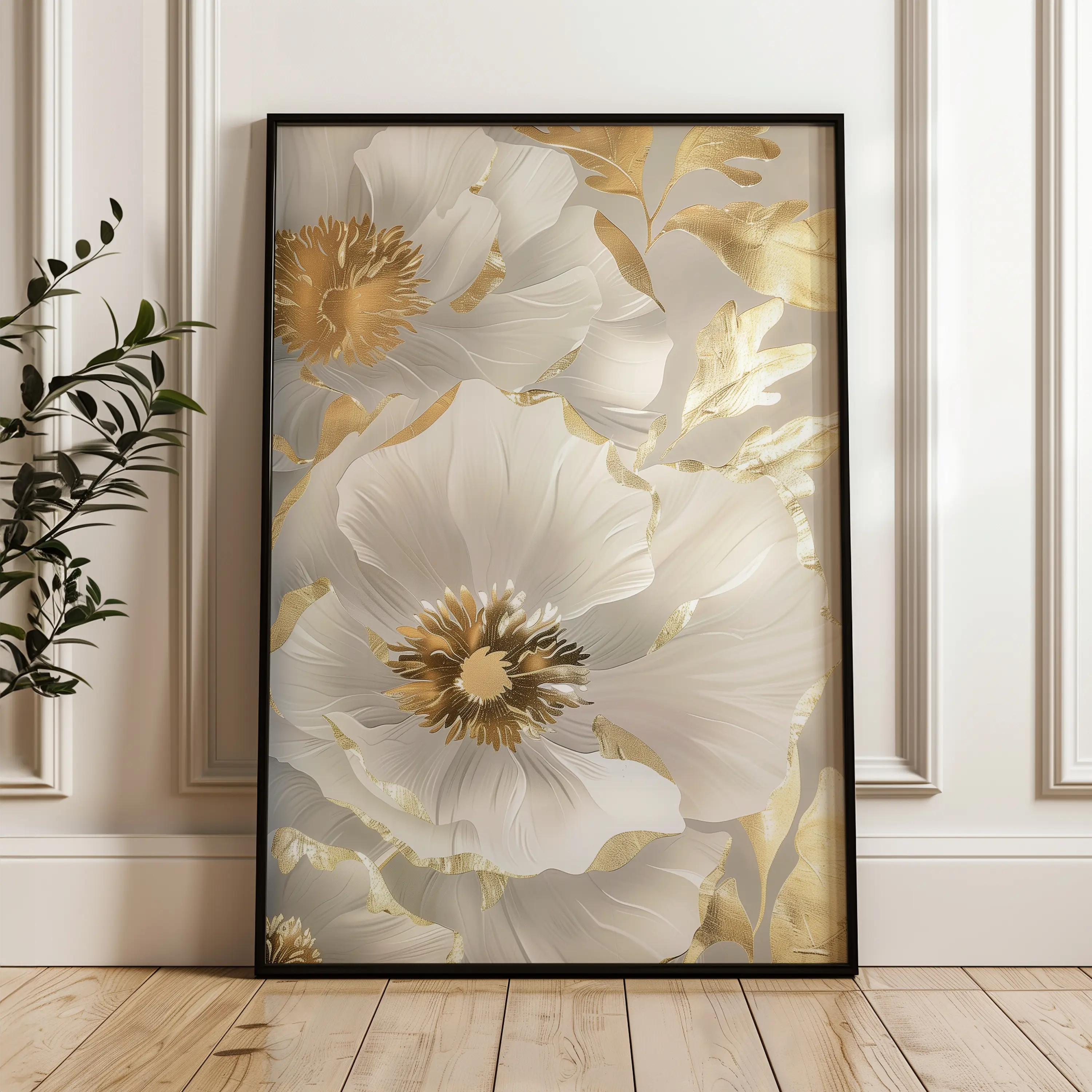 Floral Canvas Wall Art WAD320-F 90 x 60 cm / Stretched on hidden frame