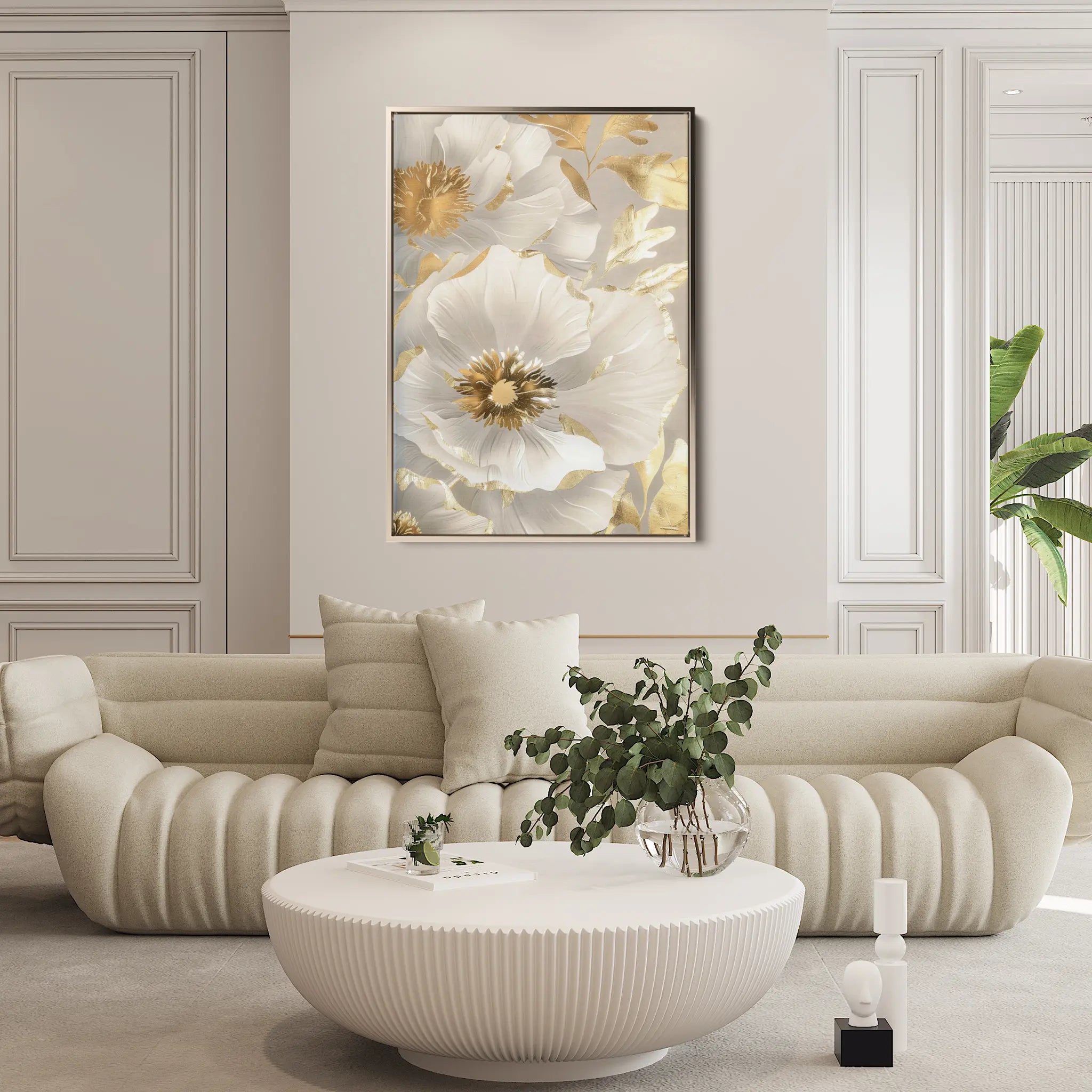 Floral Canvas Wall Art WAD320-F 90 x 60 cm / Stretched on hidden frame