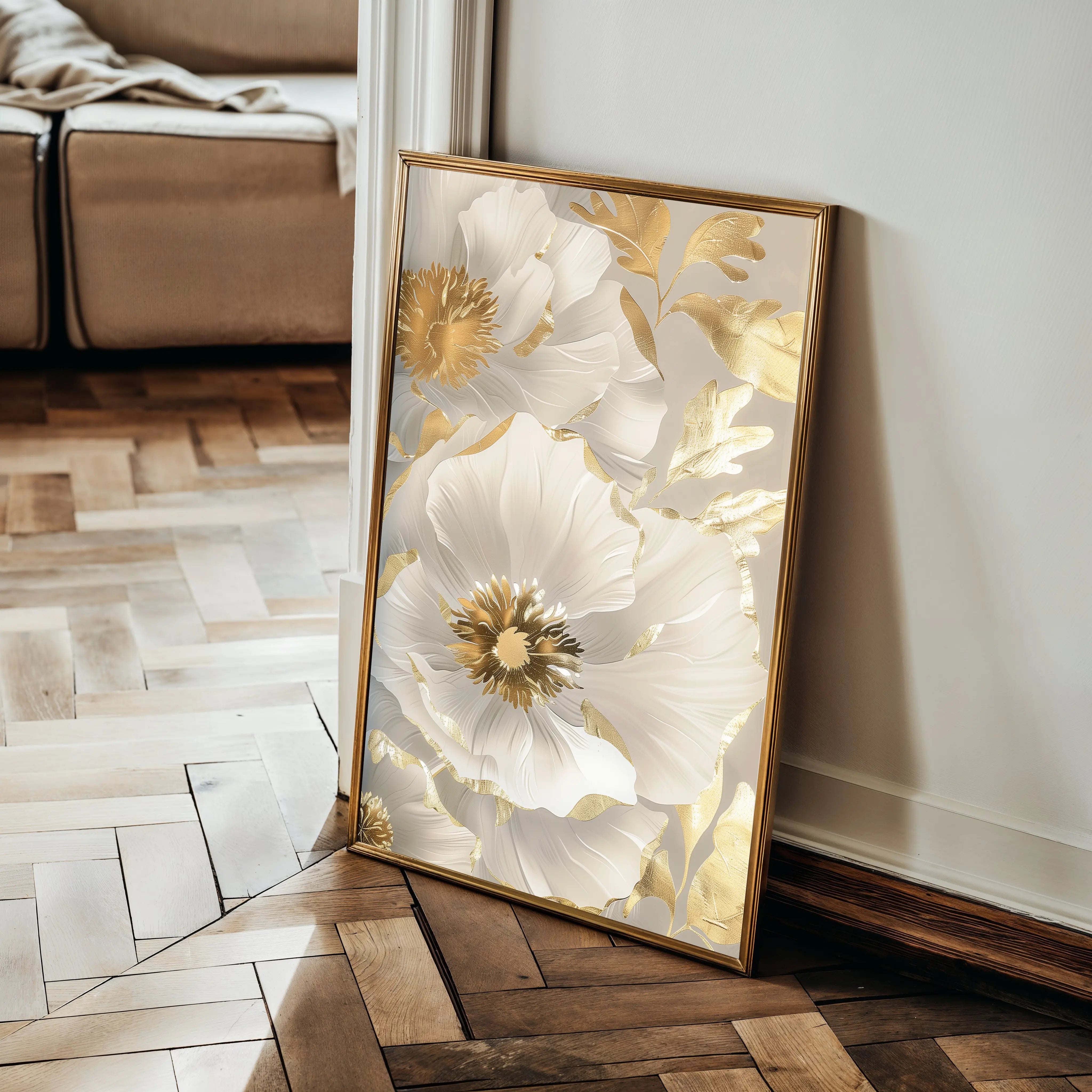 Floral Canvas Wall Art WAD320-F 90 x 60 cm / Stretched on hidden frame