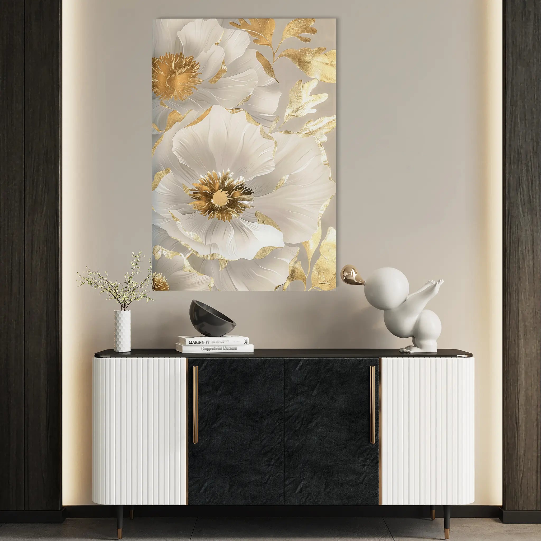 Floral Canvas Wall Art WAD320-F 90 x 60 cm / Stretched on hidden frame