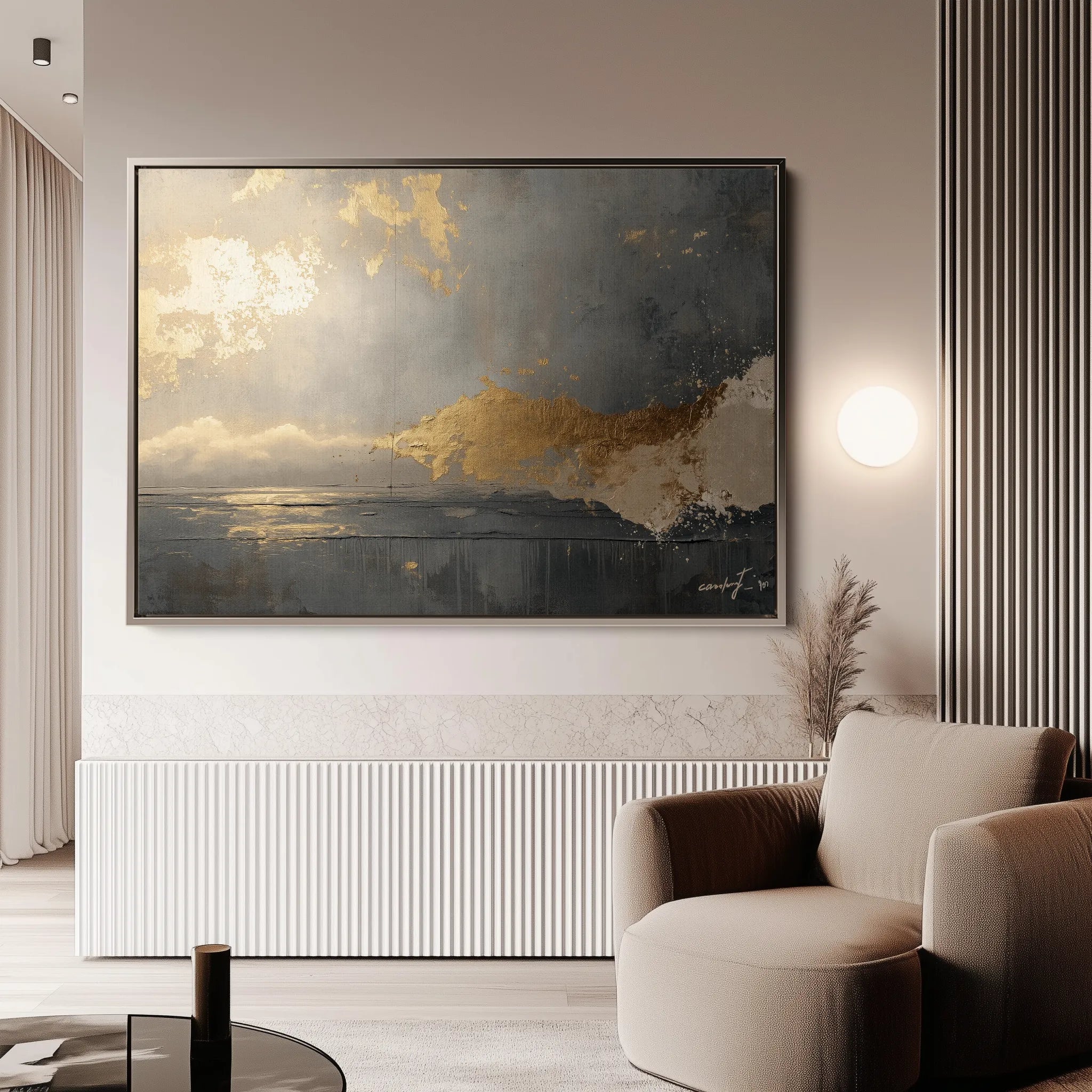 Abstract Canvas Wall Art WAD323-A 90 x 60 cm / Stretched on hidden frame