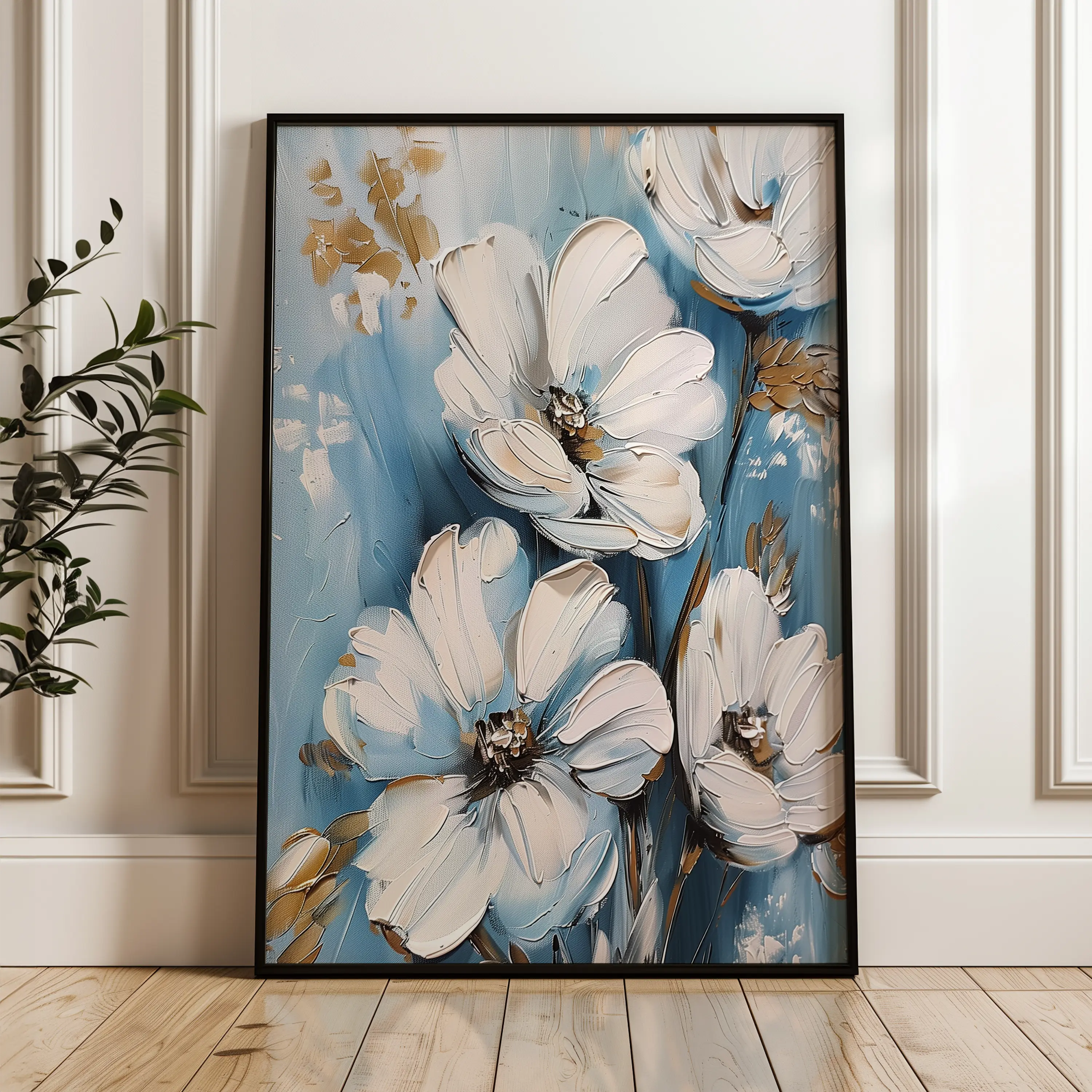 Floral Canvas Wall Art WAD327-F 90 x 60 cm / Stretched on hidden frame