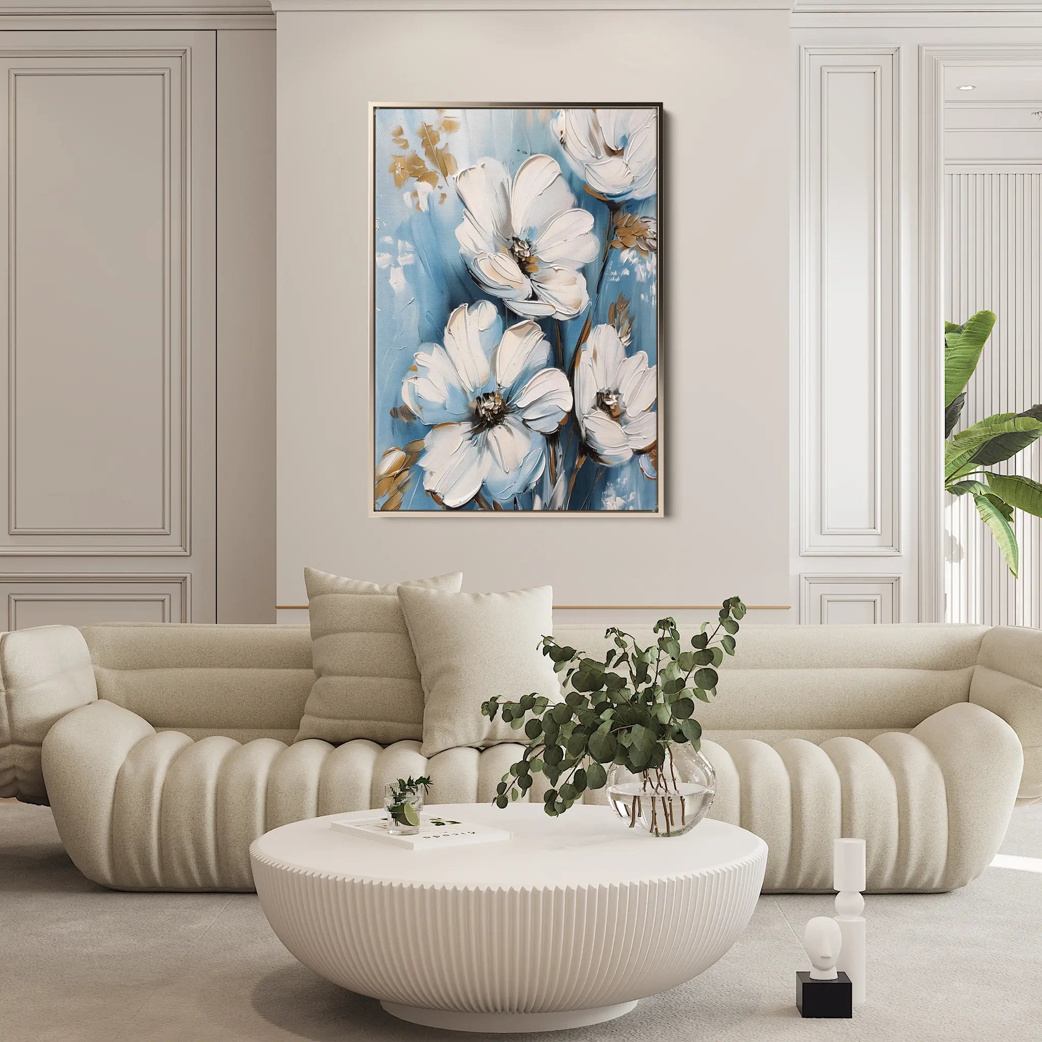 Floral Canvas Wall Art WAD327-F 90 x 60 cm / Stretched on hidden frame