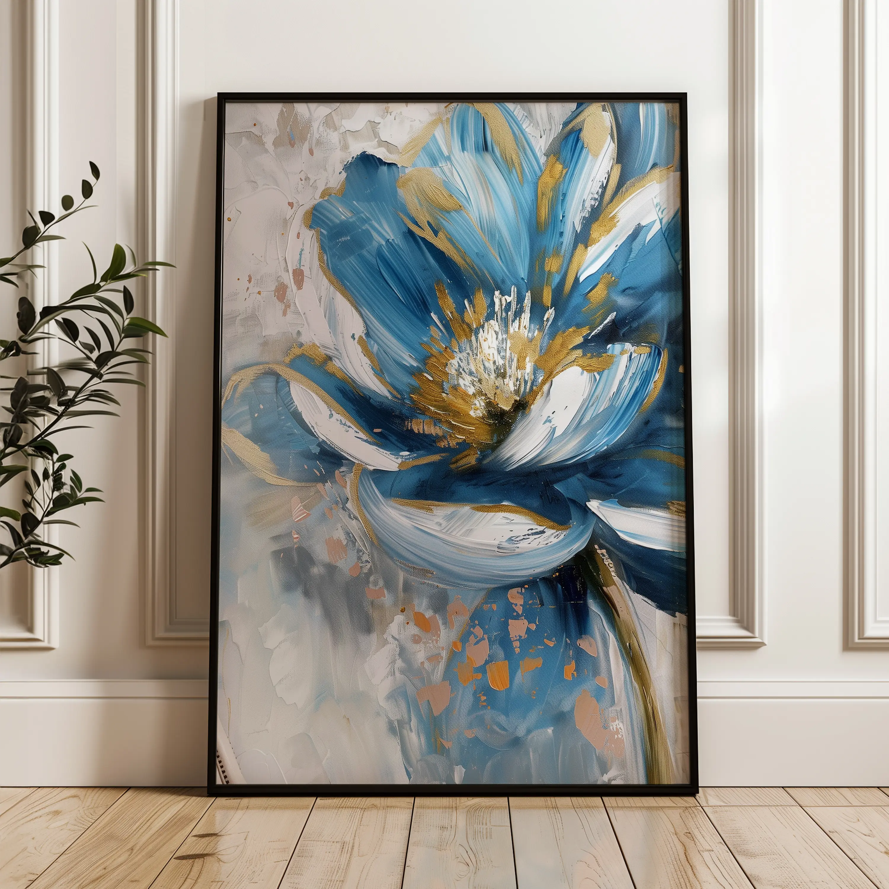 Floral Canvas Wall Art WAD330-F 90 x 60 cm / Stretched on hidden frame