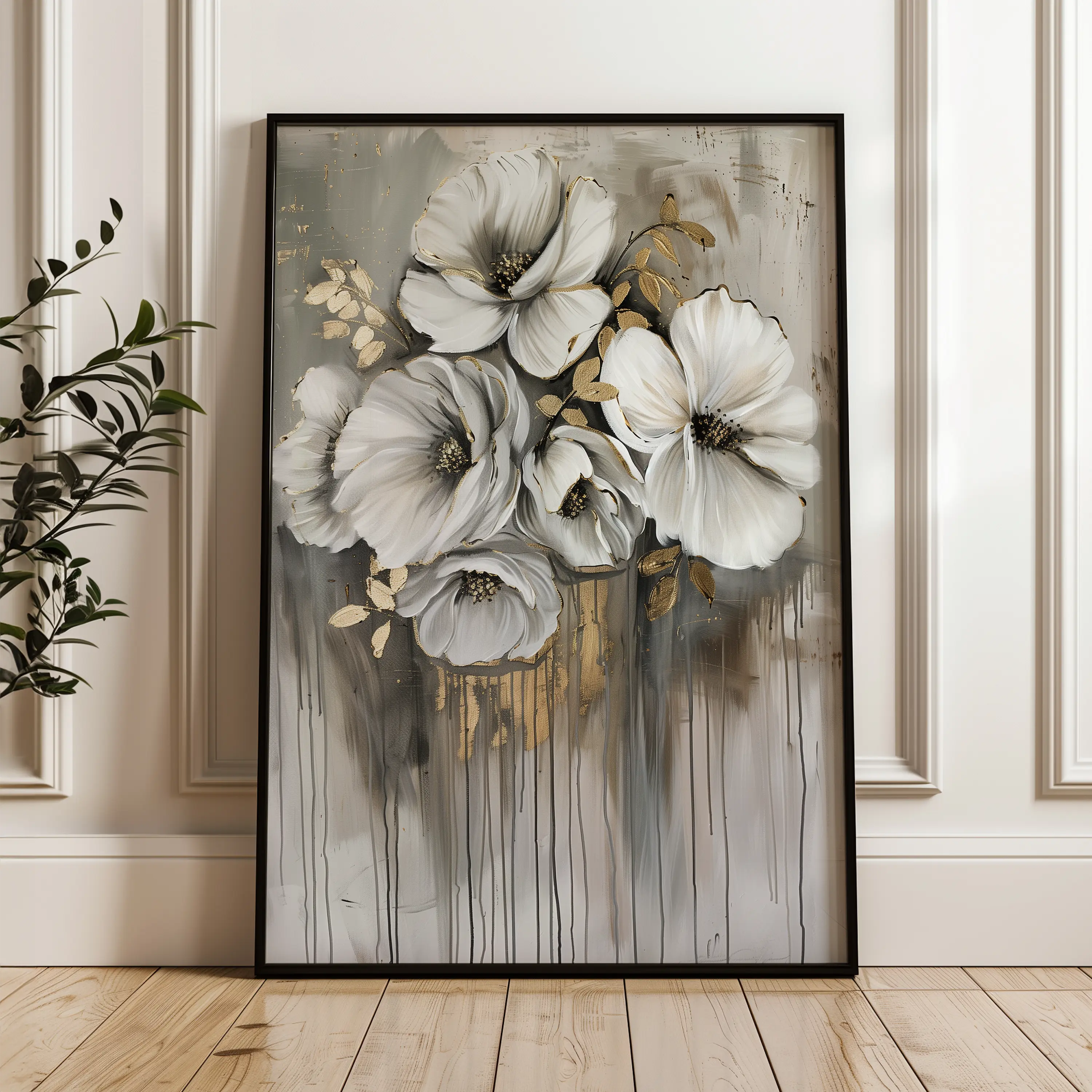 Floral Canvas Wall Art WAD331-F 90 x 60 cm / Stretched on hidden frame