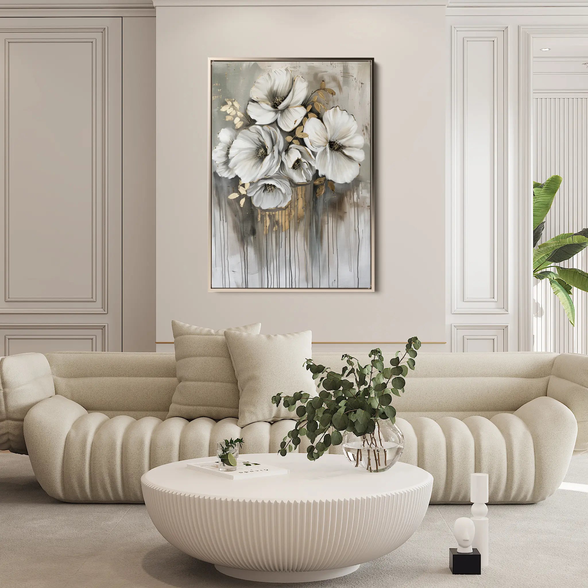 Floral Canvas Wall Art WAD331-F 90 x 60 cm / Stretched on hidden frame