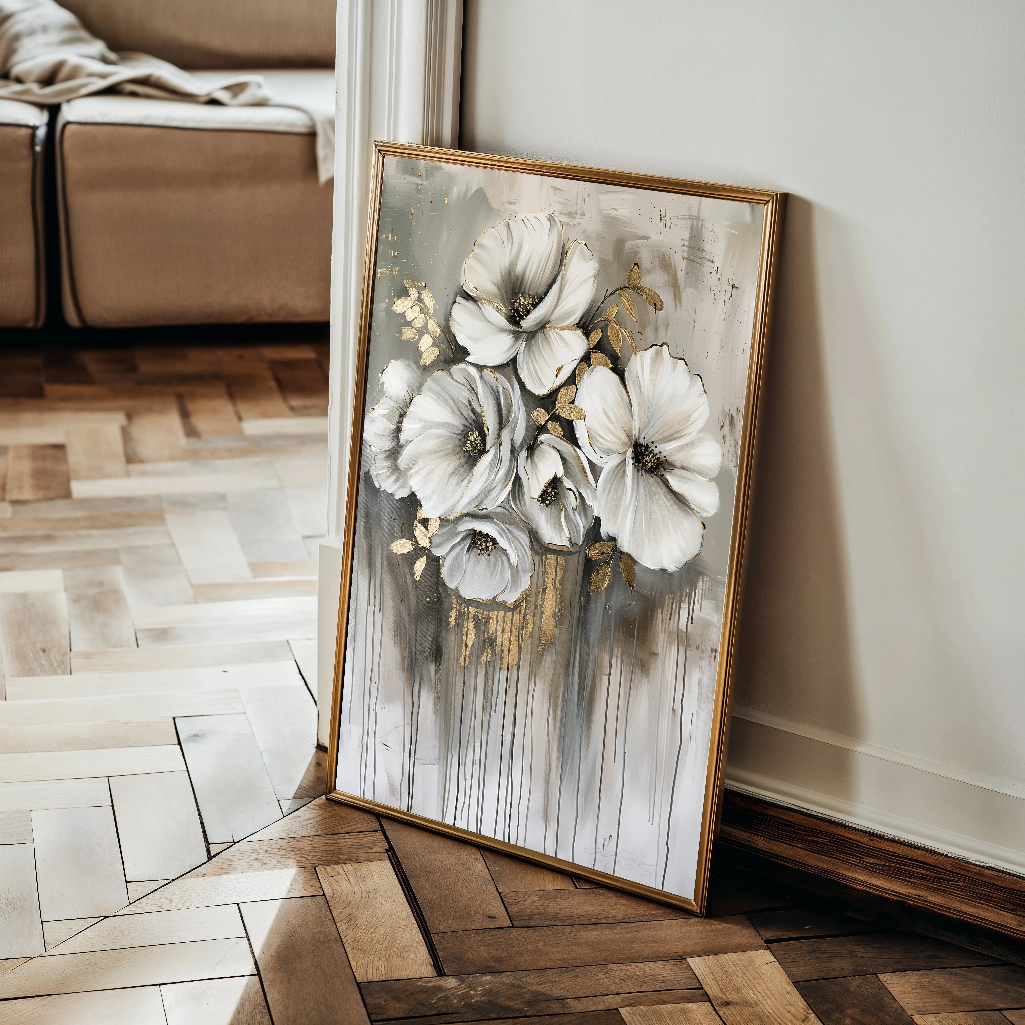 Floral Canvas Wall Art WAD331-F 90 x 60 cm / Stretched on hidden frame