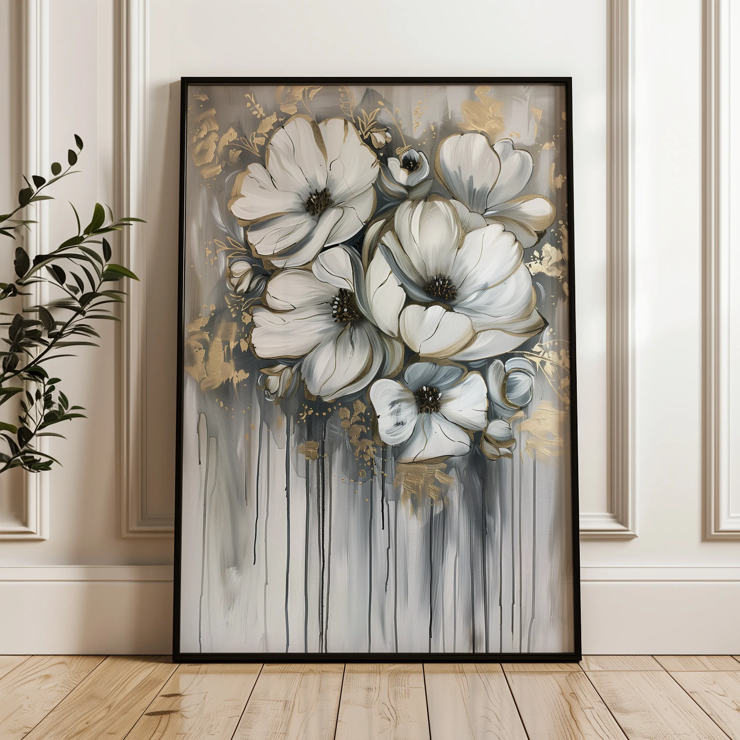 Floral Canvas Wall Art WAD332-F 90 x 60 cm / Stretched on hidden frame