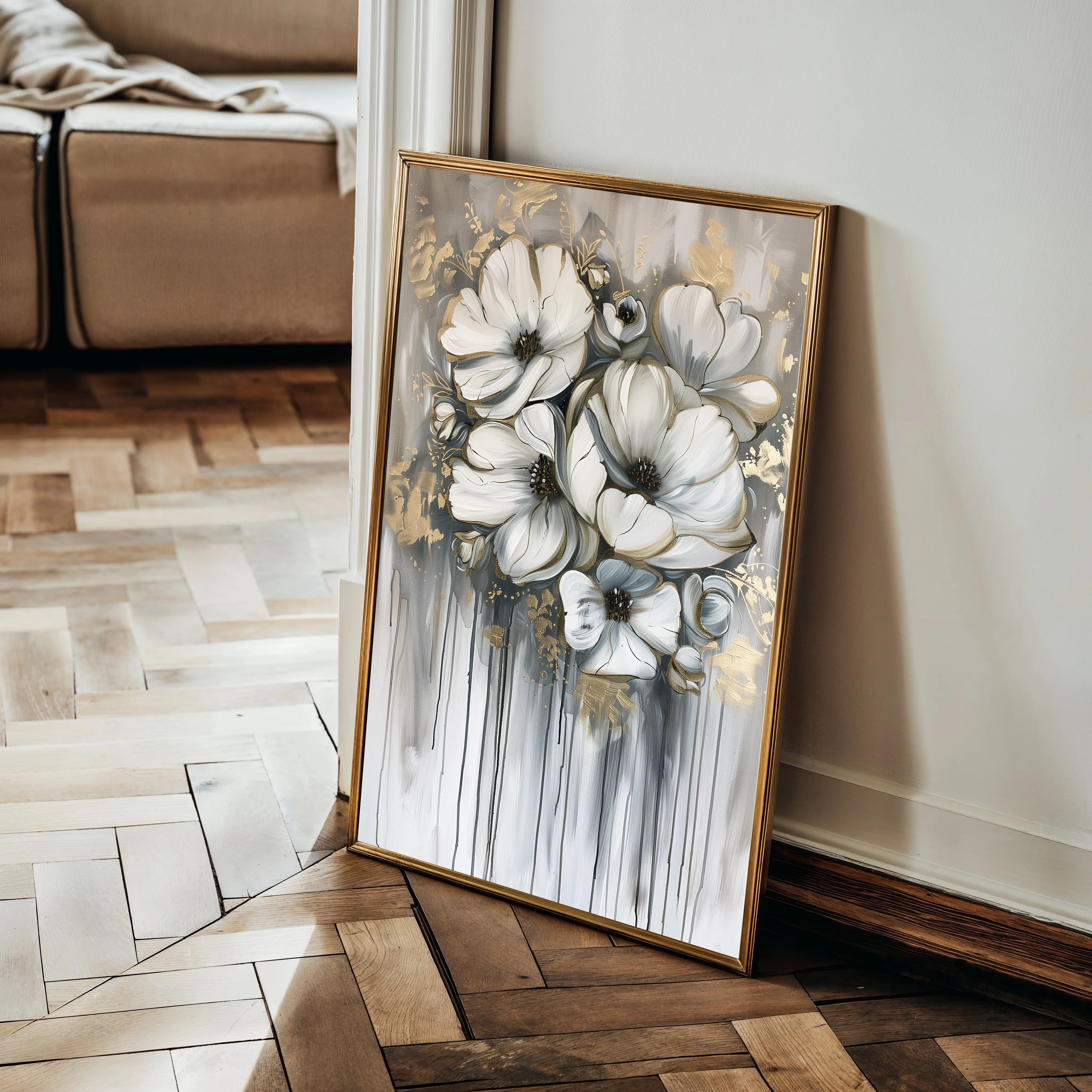 Floral Canvas Wall Art WAD332-F 90 x 60 cm / Stretched on hidden frame