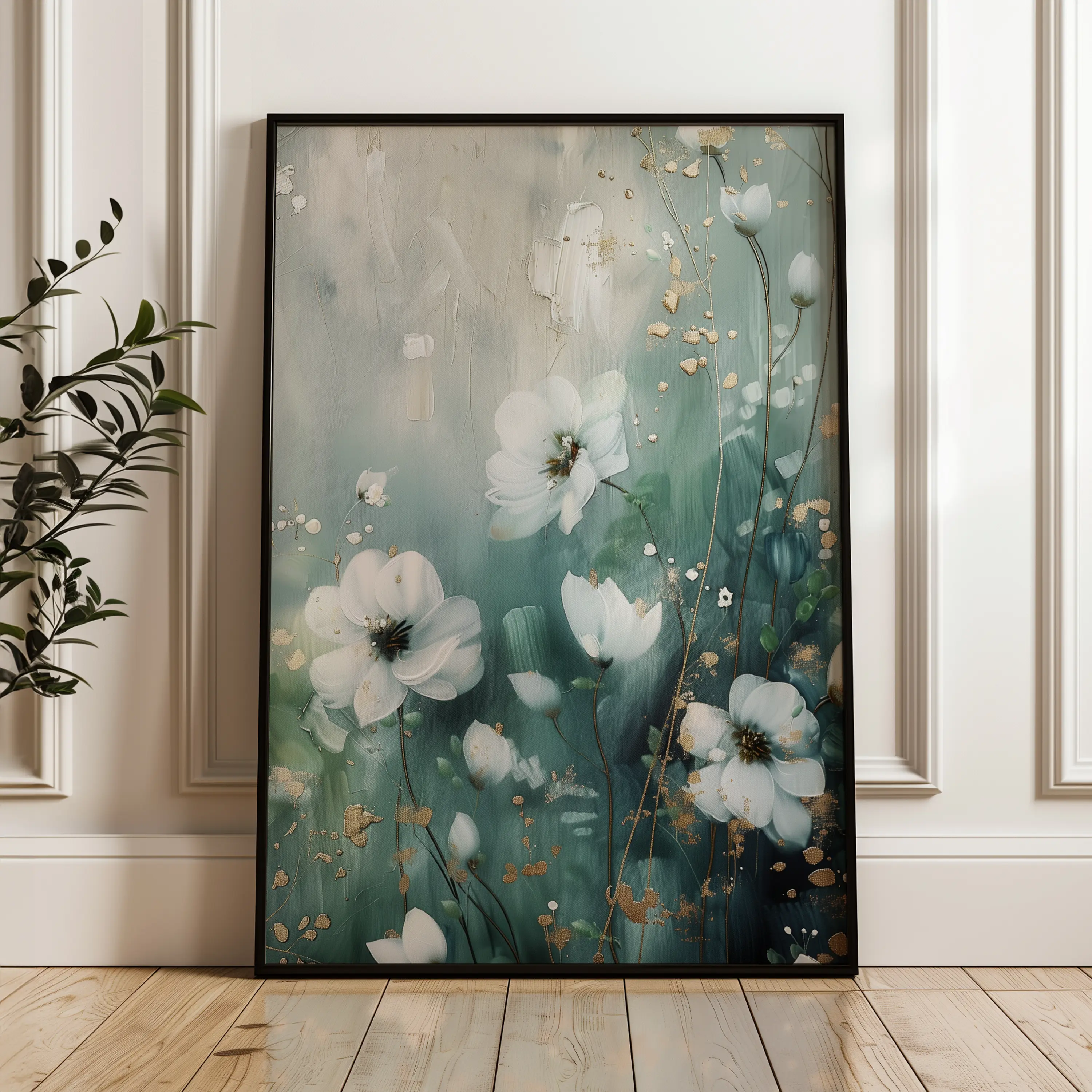 Floral Canvas Wall Art WAD333-F 90 x 60 cm / Stretched on hidden frame