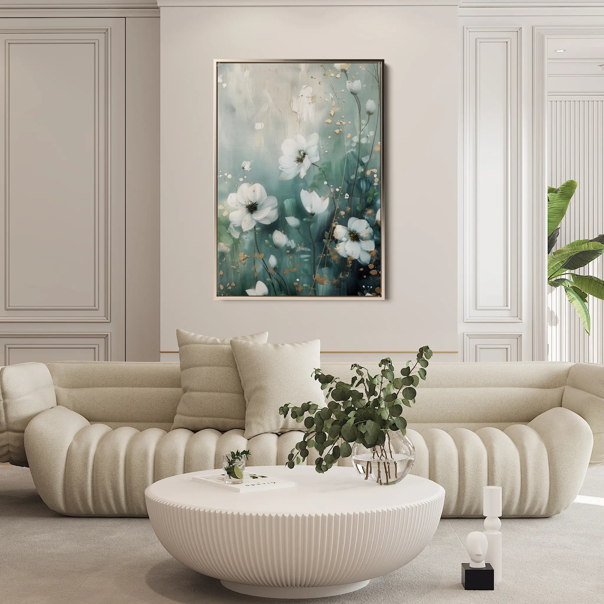 Floral Canvas Wall Art WAD333-F 90 x 60 cm / Stretched on hidden frame