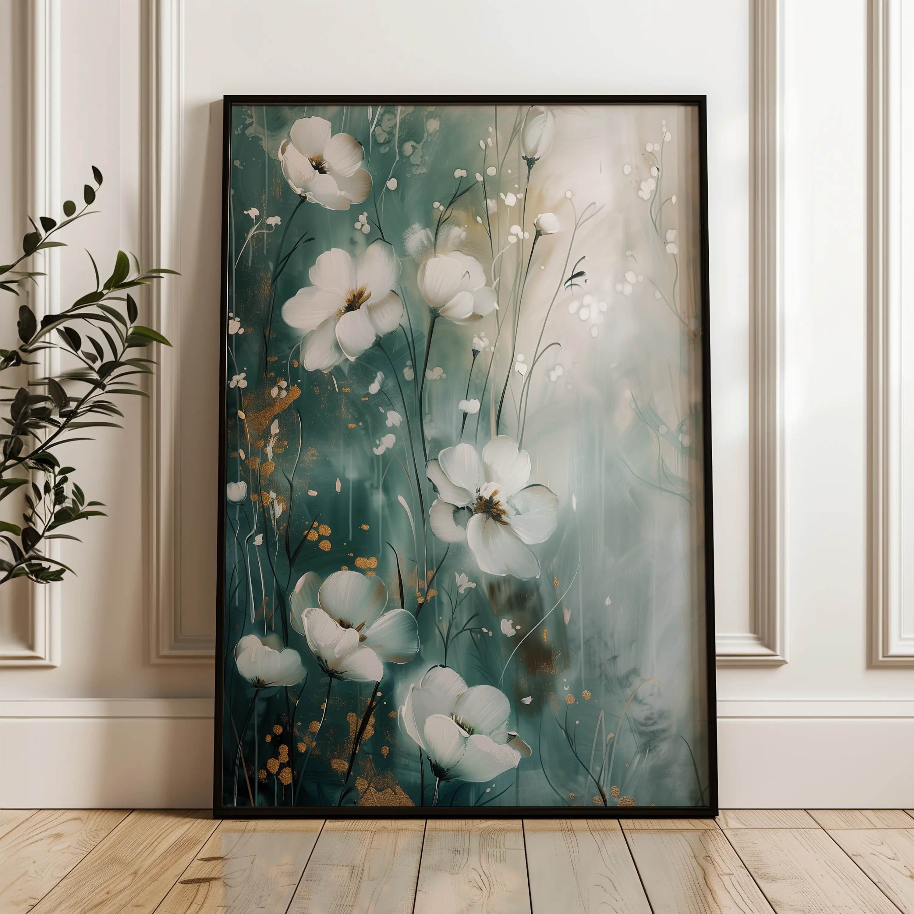 Floral Canvas Wall Art WAD334-F 90 x 60 cm / Stretched on hidden frame