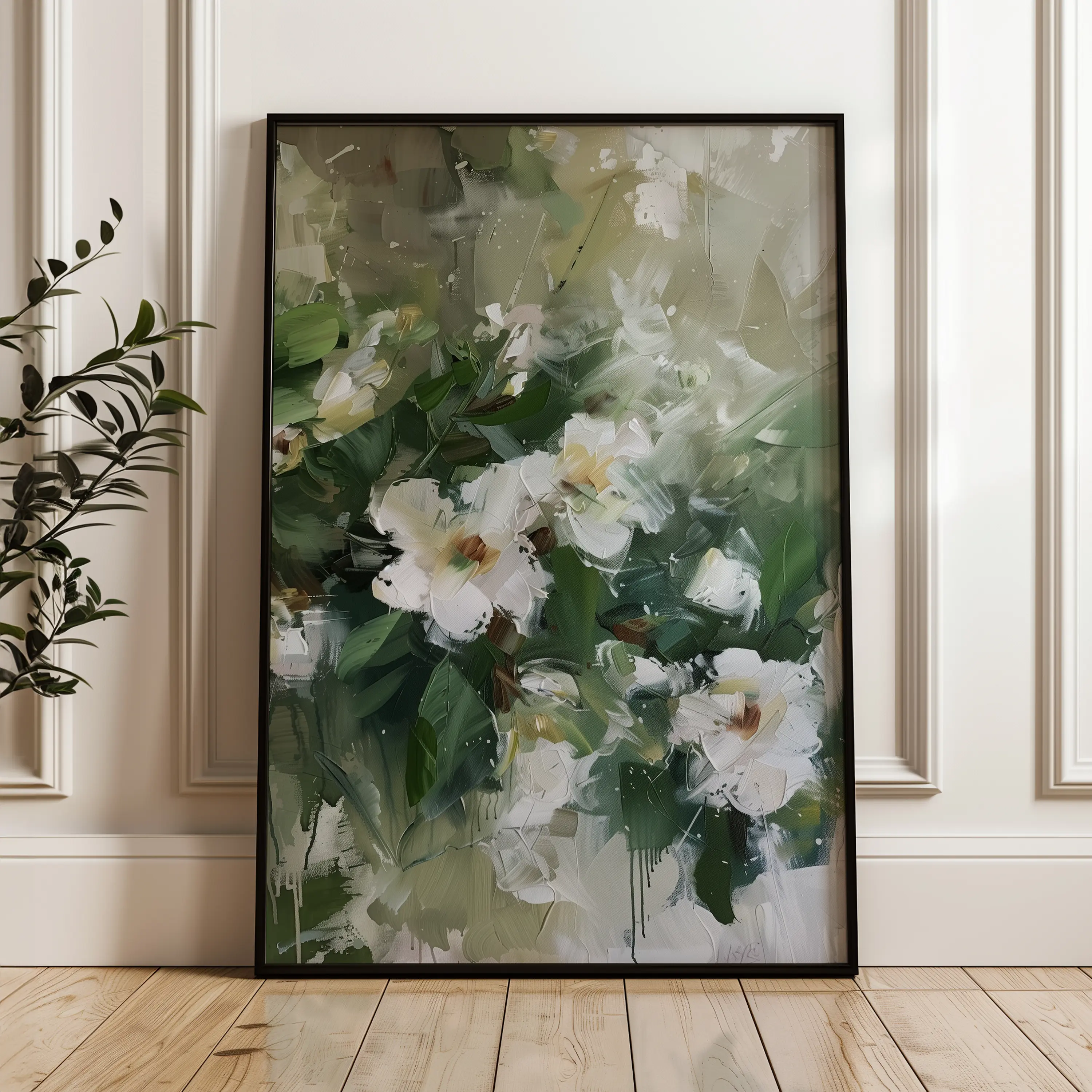 Floral Canvas Wall Art WAD335-F 90 x 60 cm / Stretched on hidden frame