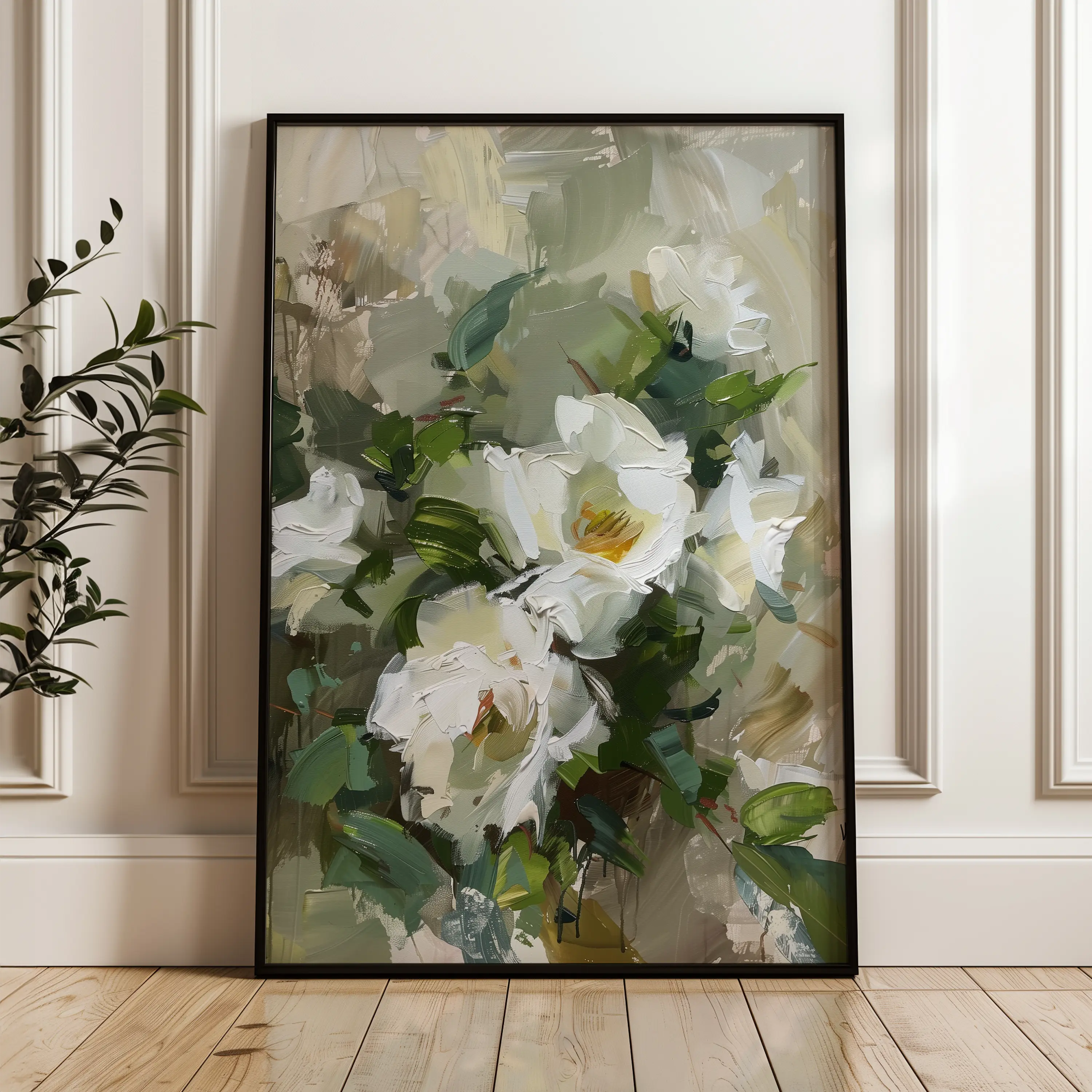 Floral Canvas Wall Art WAD336-F 90 x 60 cm / Stretched on hidden frame