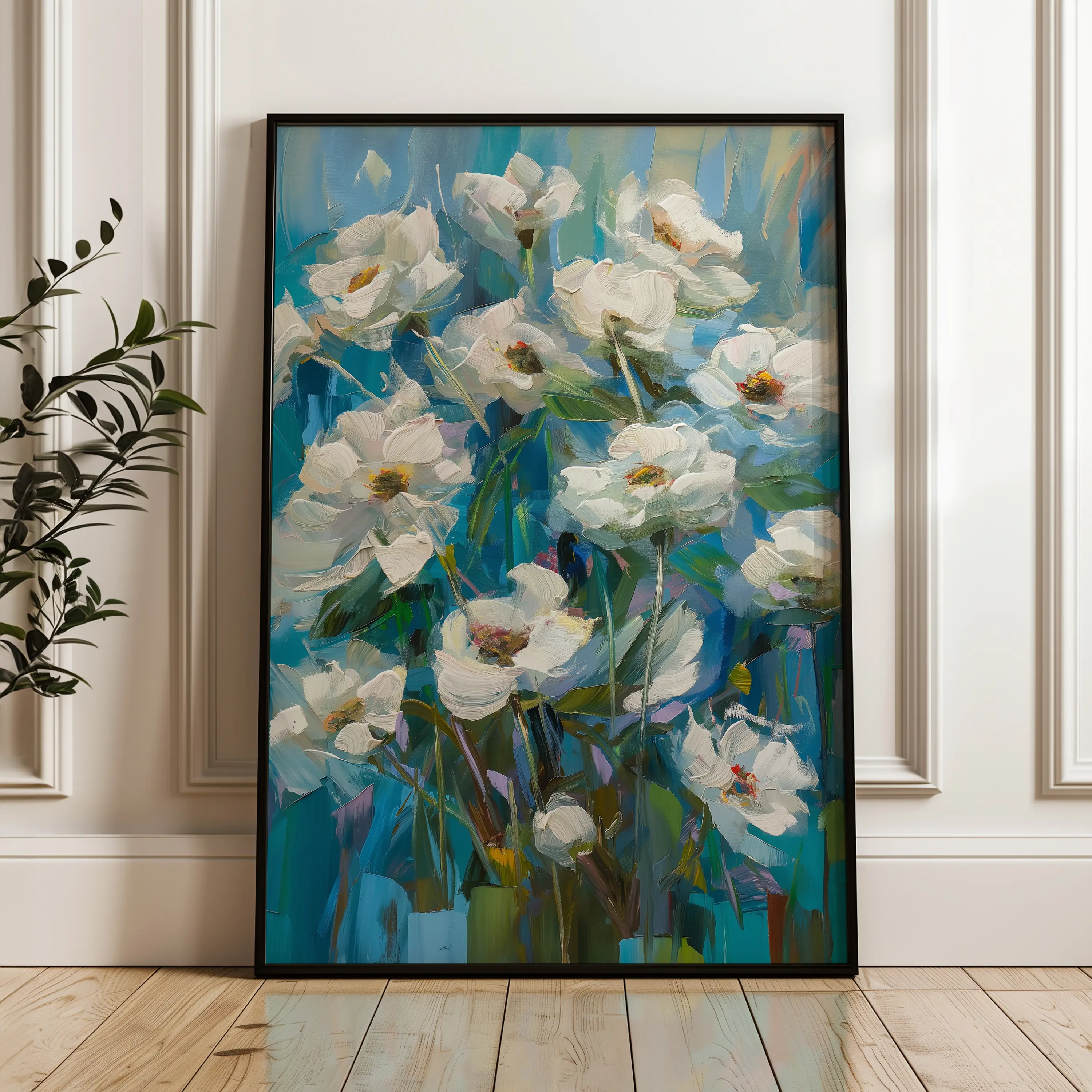 Floral Canvas Wall Art WAD337-F 90 x 60 cm / Stretched on hidden frame