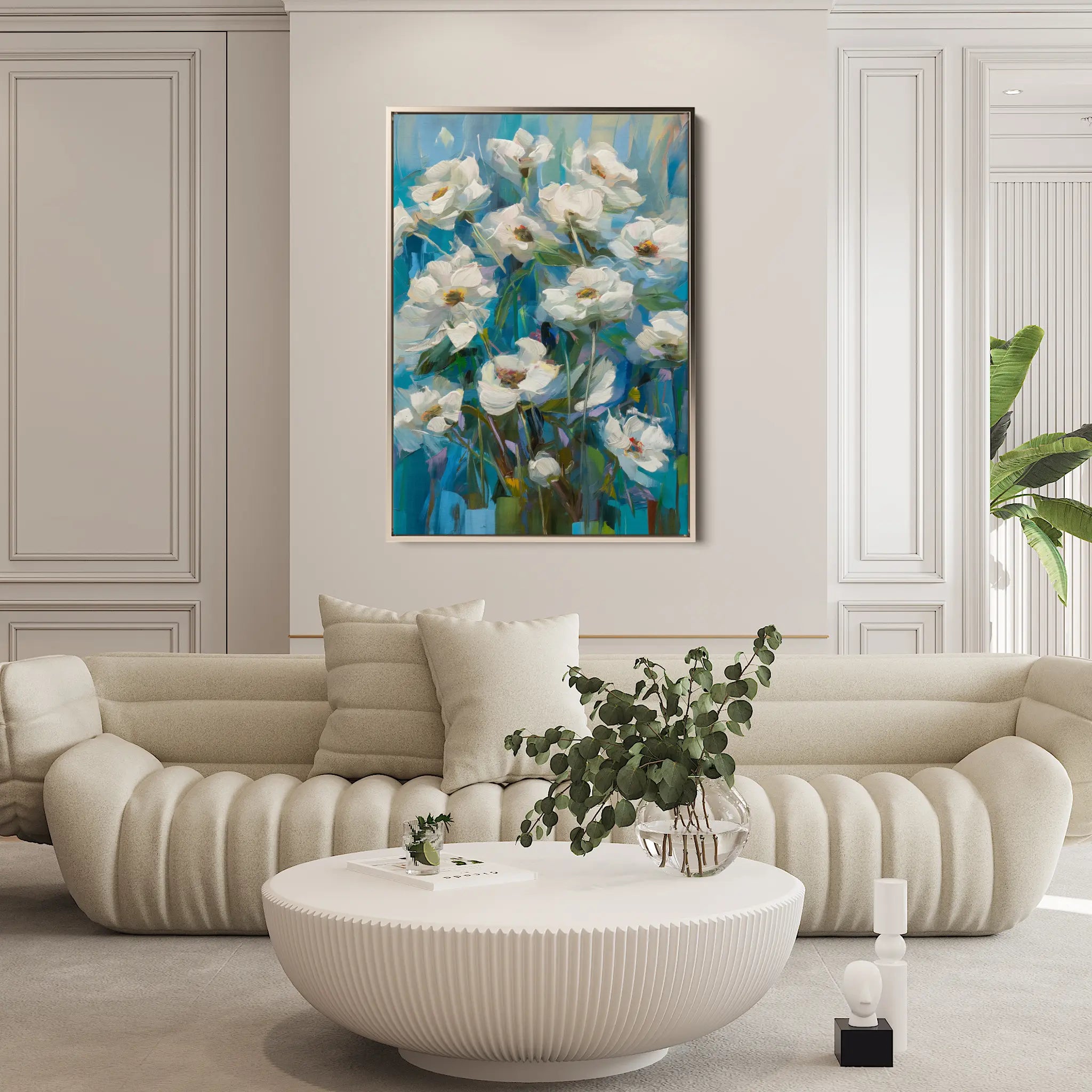 Floral Canvas Wall Art WAD337-F 90 x 60 cm / Stretched on hidden frame