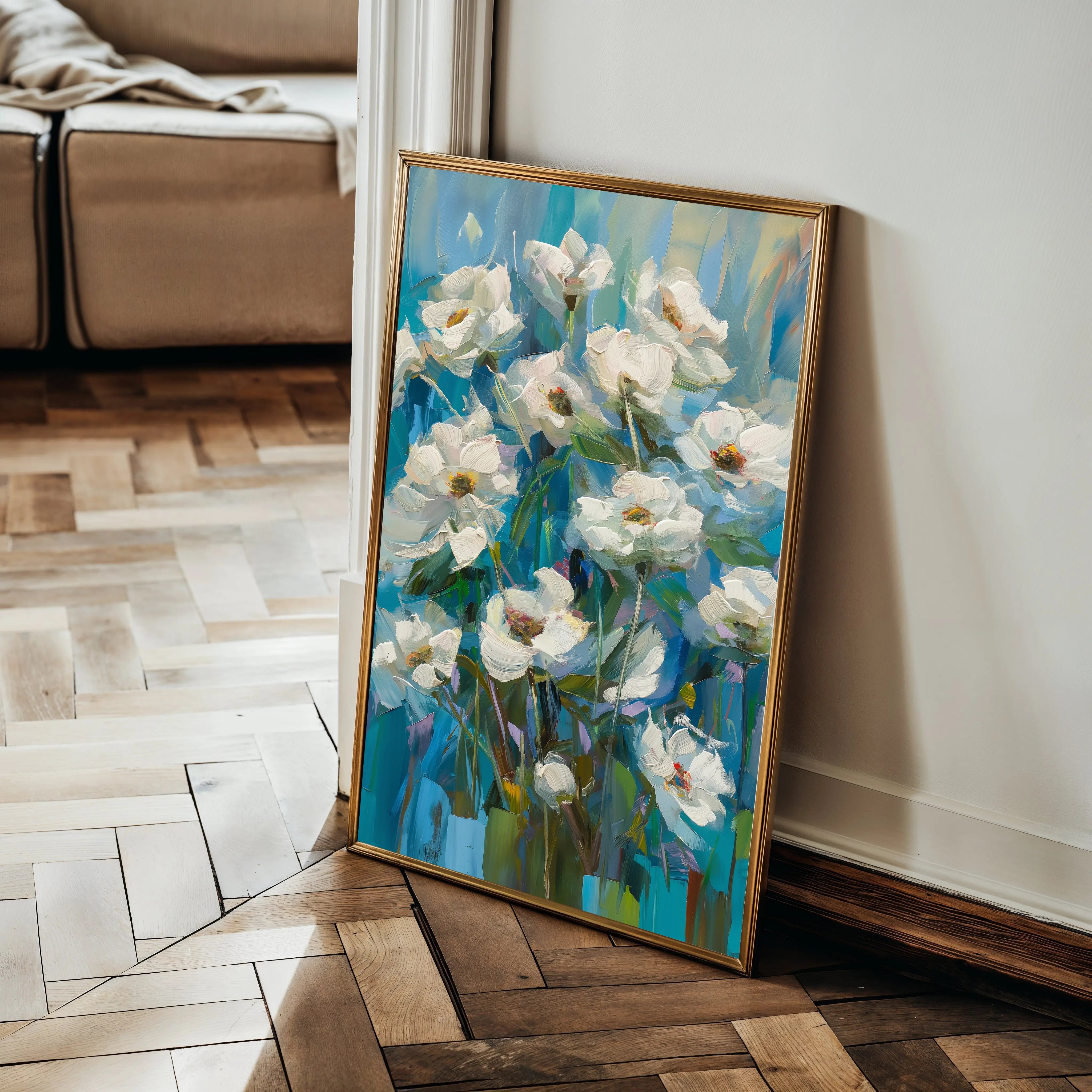 Floral Canvas Wall Art WAD337-F 90 x 60 cm / Stretched on hidden frame