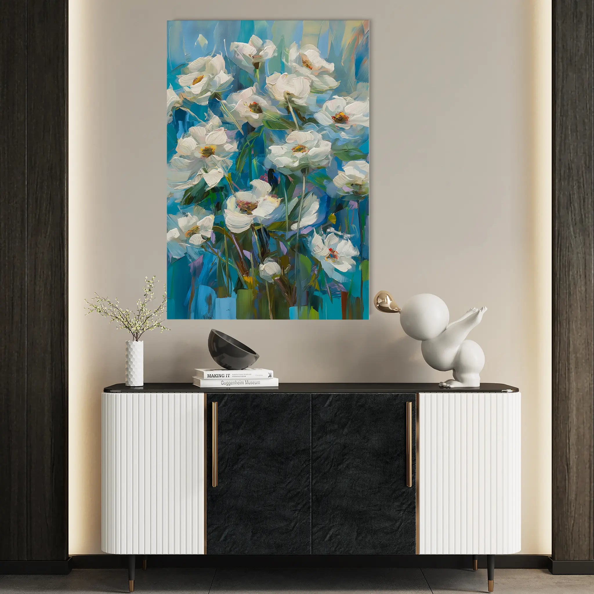 Floral Canvas Wall Art WAD337-F 90 x 60 cm / Stretched on hidden frame