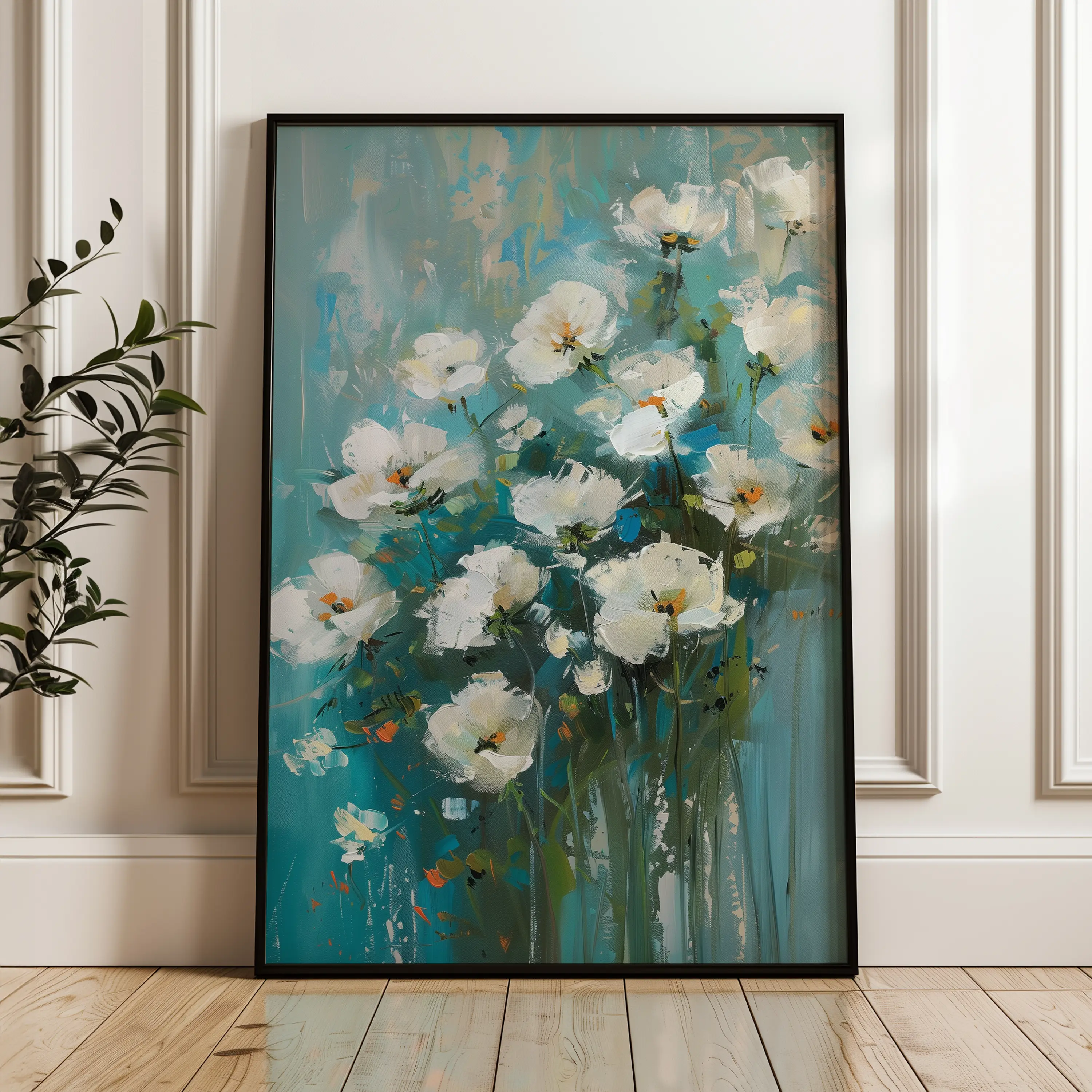 Floral Canvas Wall Art WAD338-F 90 x 60 cm / Stretched on hidden frame