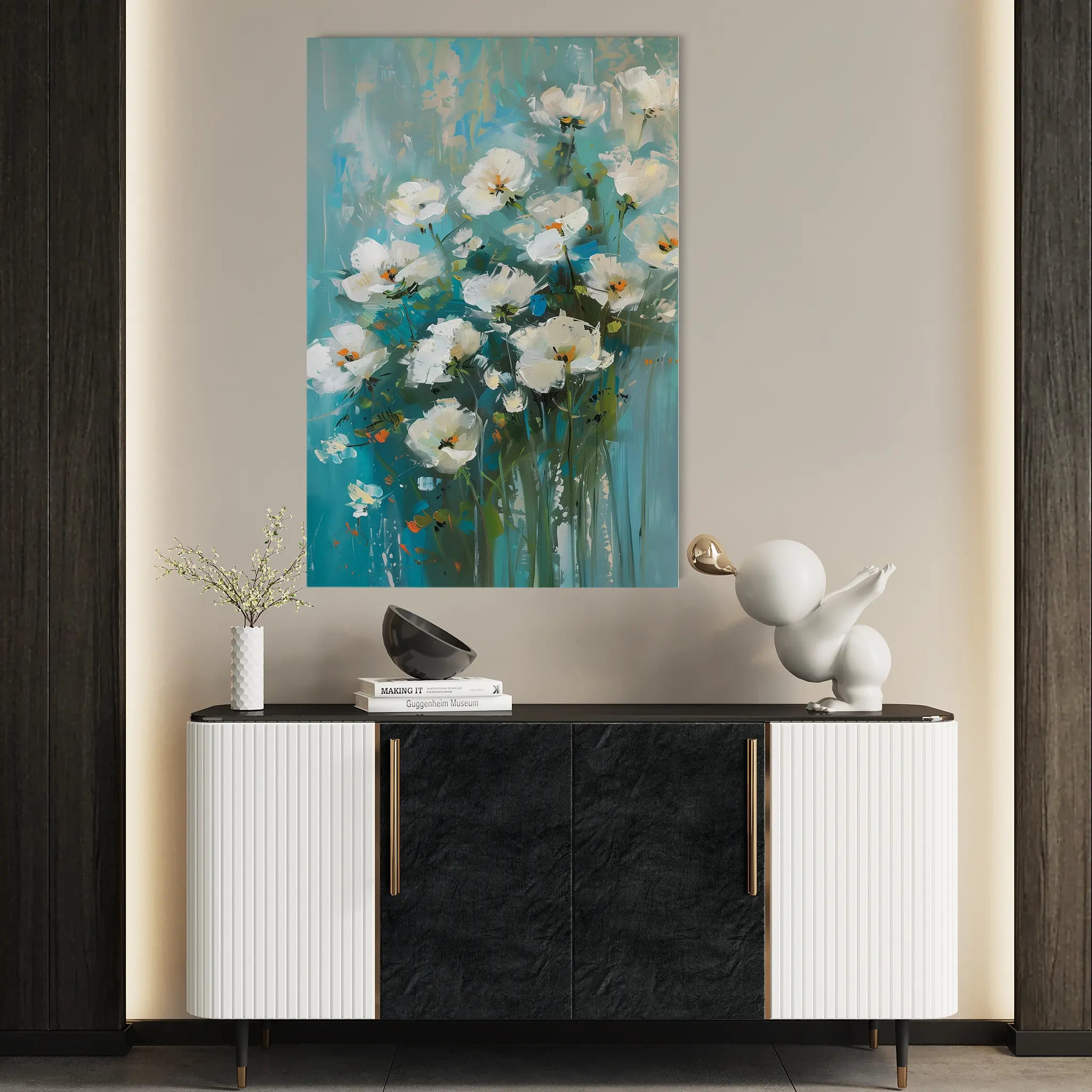 Floral Canvas Wall Art WAD338-F 90 x 60 cm / Stretched on hidden frame